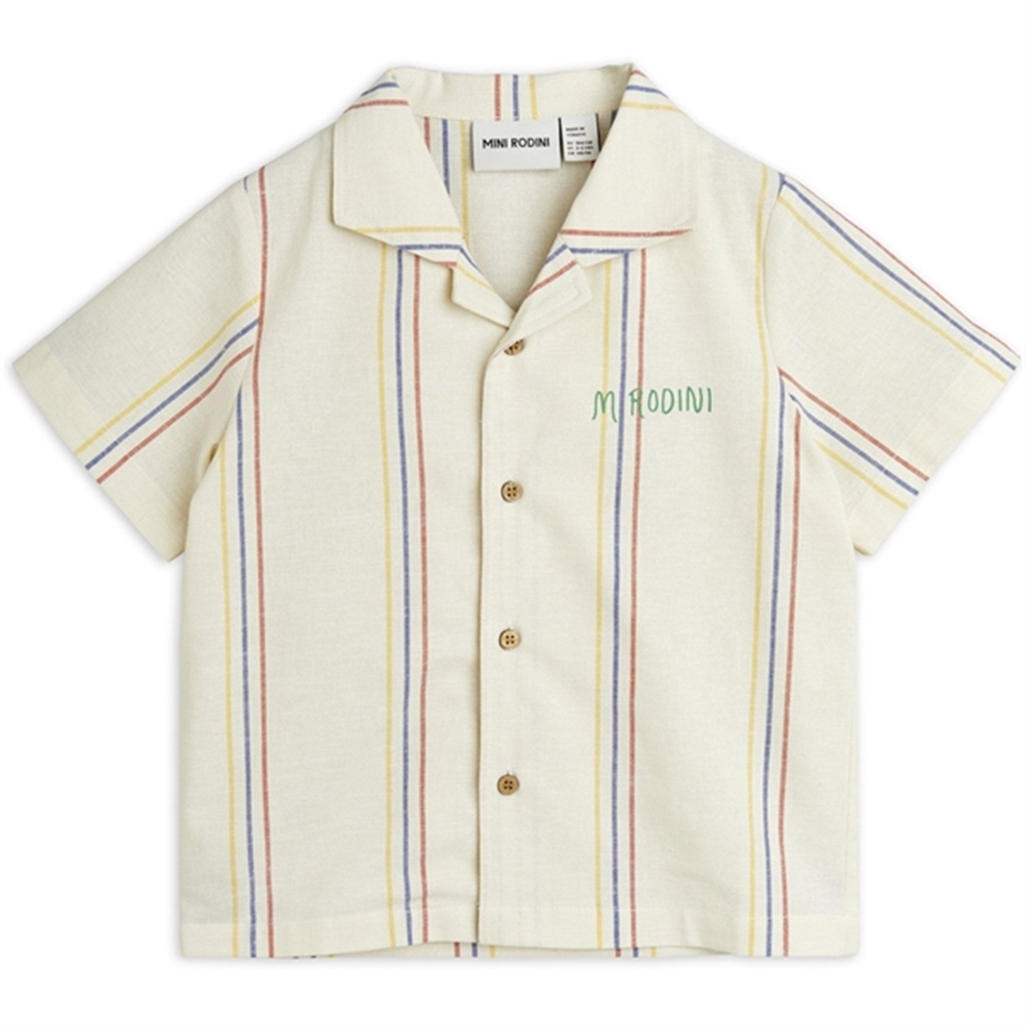 Mini Rodini Offwhite Stripe Y/D Woven T-shirt - Str. 80/86 cm