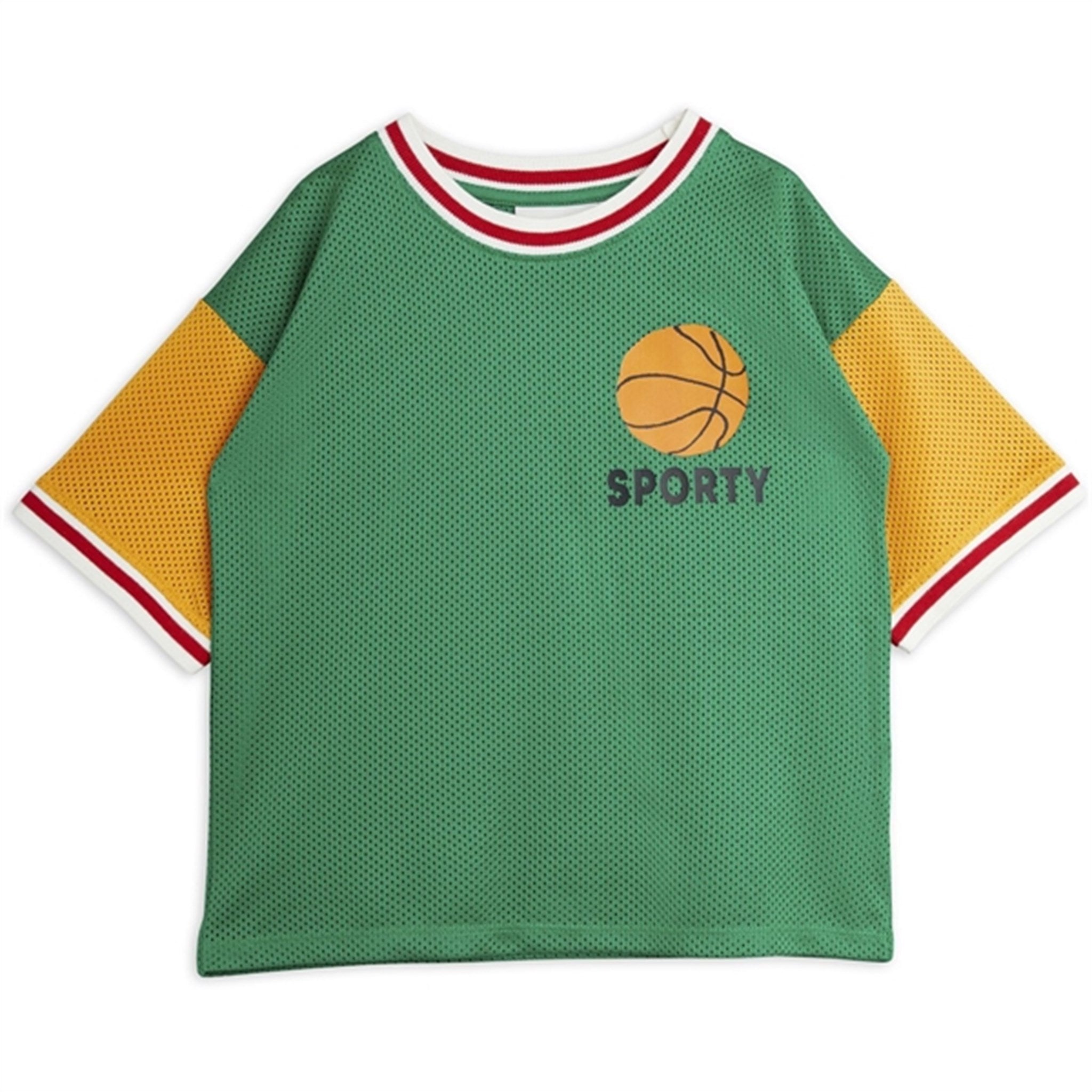 Mini Rodini Green Basket Mesh Sp T-shirt - Str. 116/122 cm