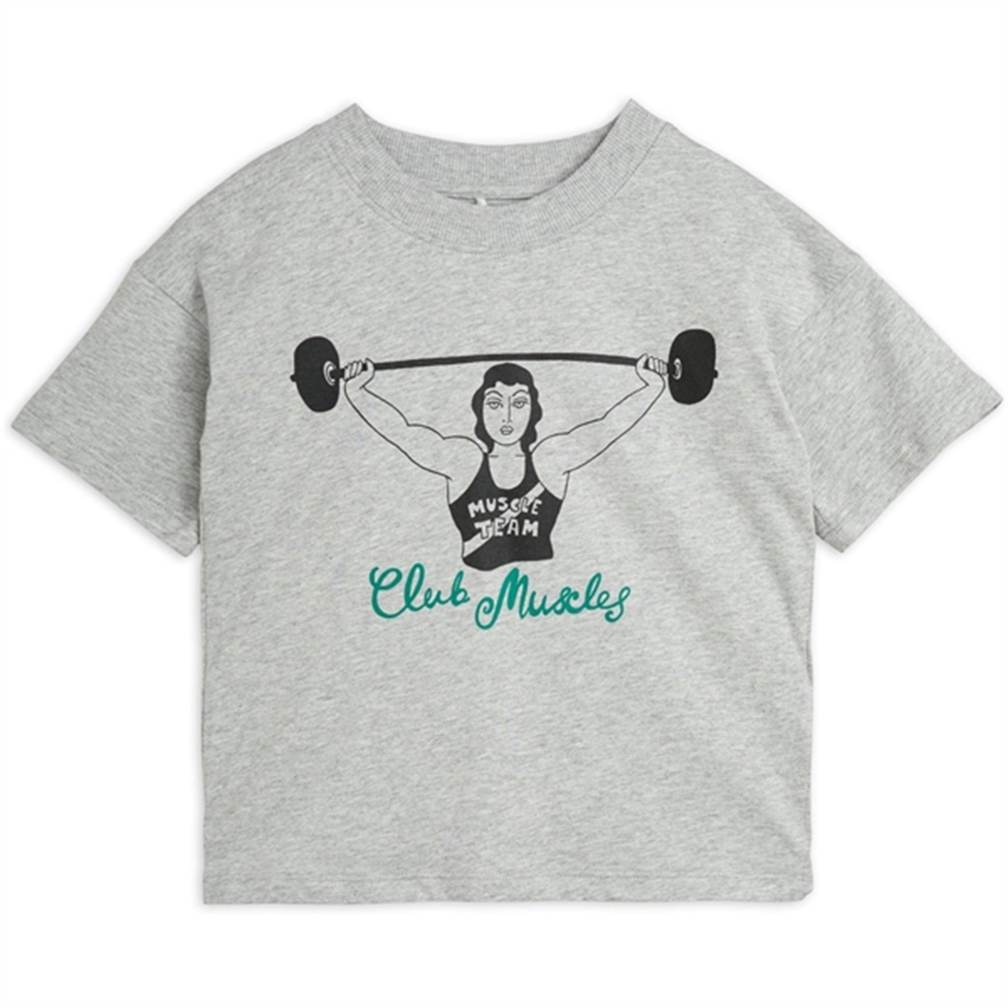 Mini Rodini Grey Melange Club Muscles Sp T-shirt - Str. 116/122 cm