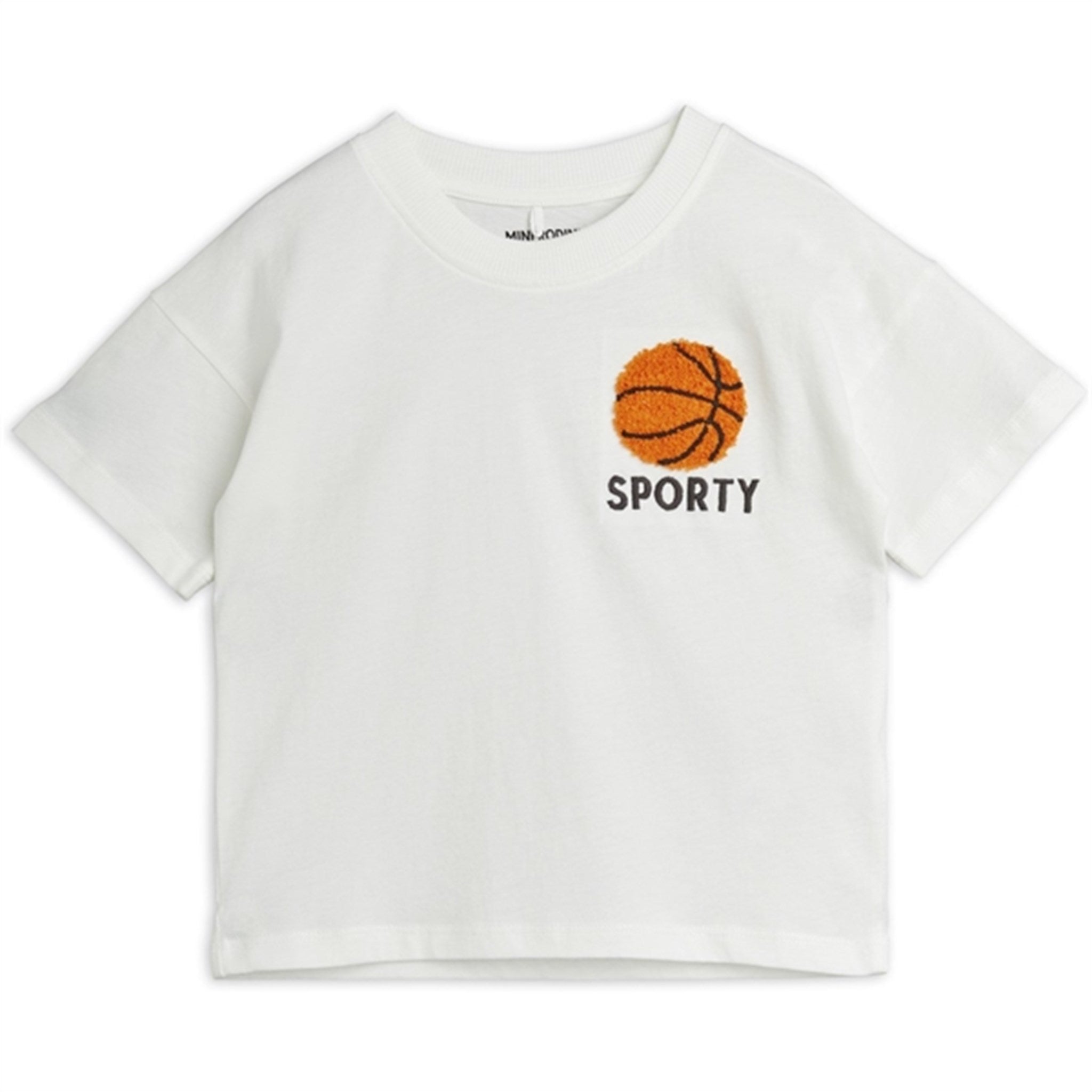 Mini Rodini White Basketball Chenille Emb T-shirt - Str. 140/146 cm