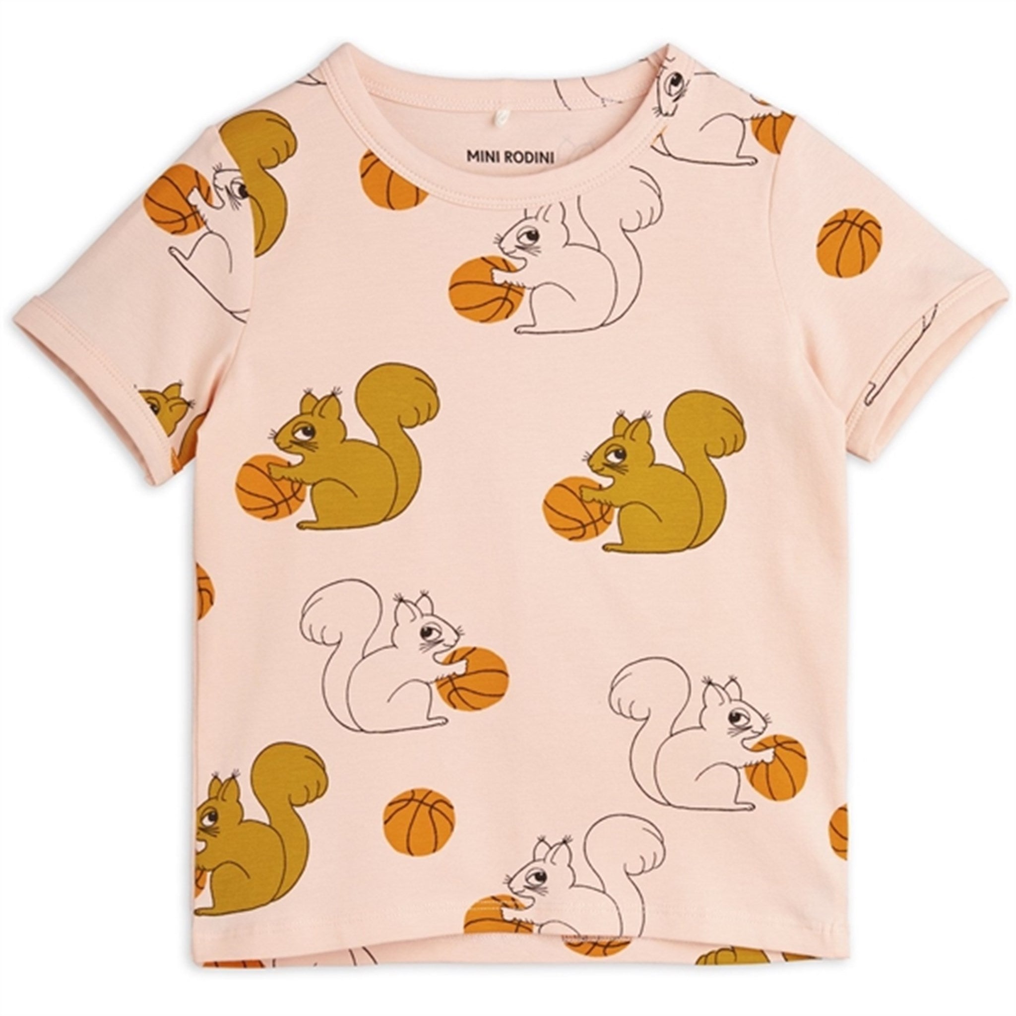 Mini Rodini Pink Squirrels Aop T-shirt - Str. 92/98 cm