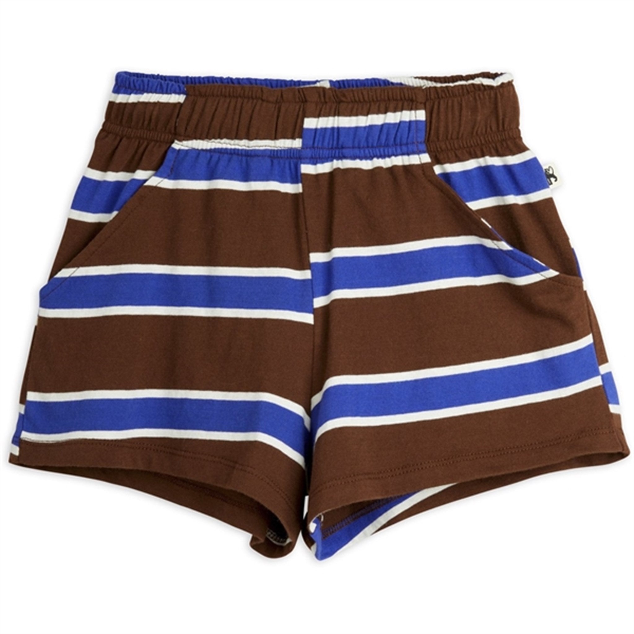 Mini Rodini Brown Stripe Aop Shorts - Str. 128/134 cm