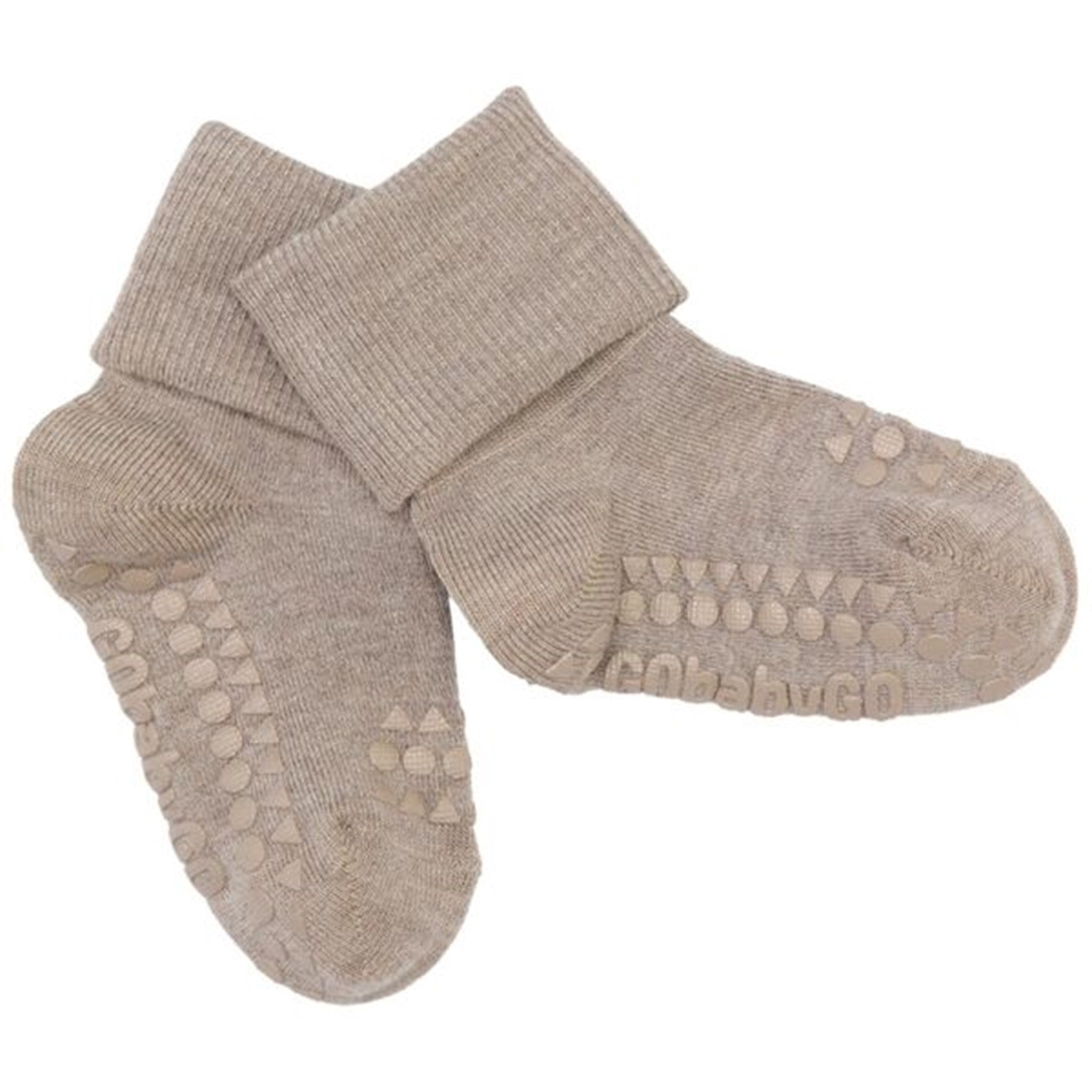 Billede af GObabyGO Bamboo Strømper Antislip Sand - Str. 3-4 år