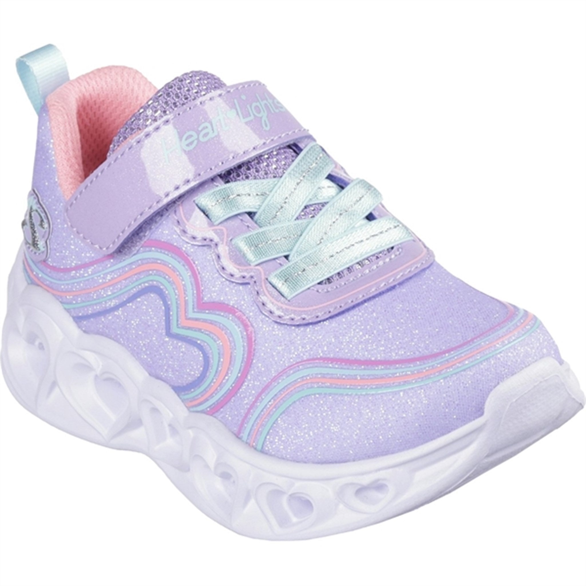 Skechers Lighted Hearts Sparkle Sneakers Lavender Multicolor - Str. 24