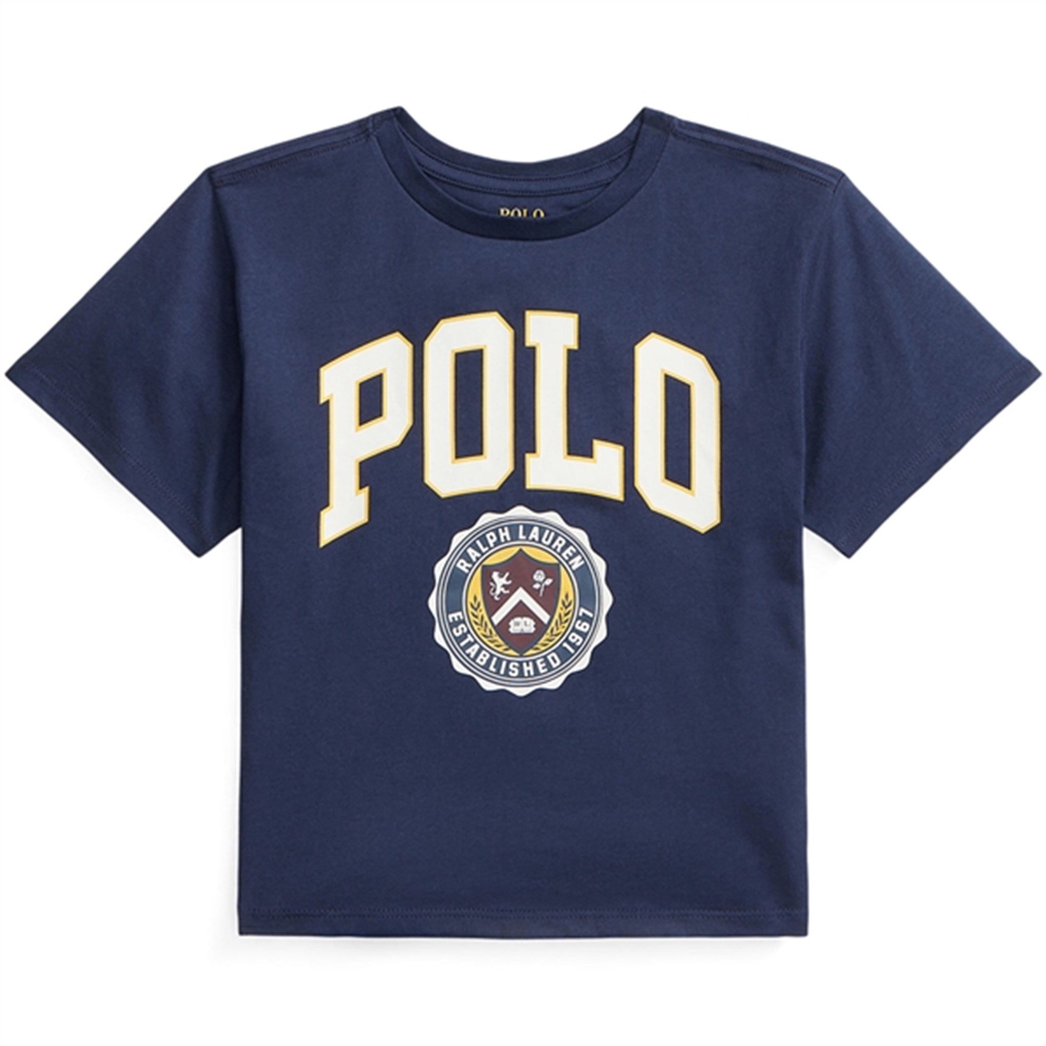 Polo Ralph Lauren Girl Varsity Polo T-Shirt Refined Navy - Str. L/12-14 år