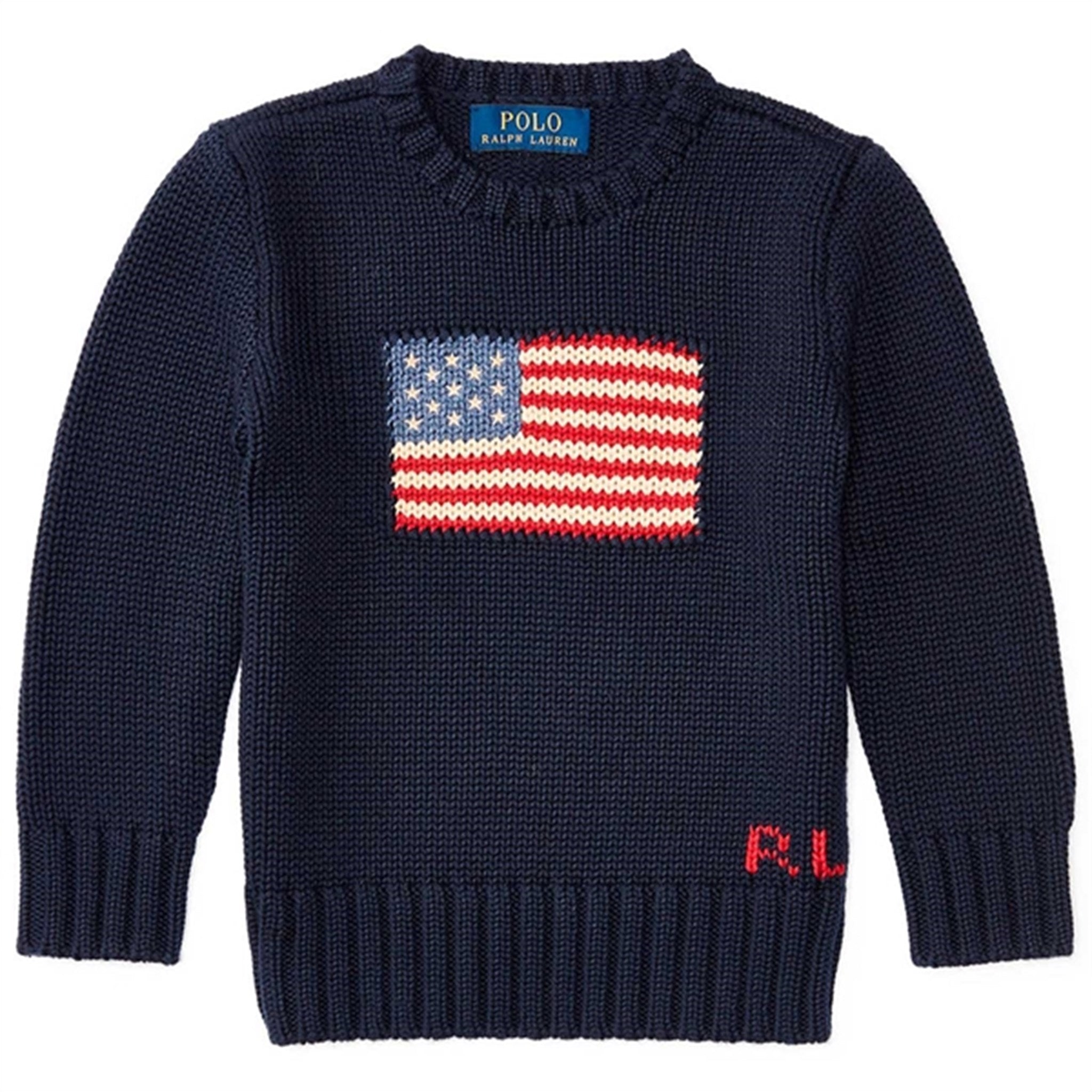 Polo Ralph Lauren Boy Long Sleeved Flag Sweater Hunter Navy - Str. 5 år