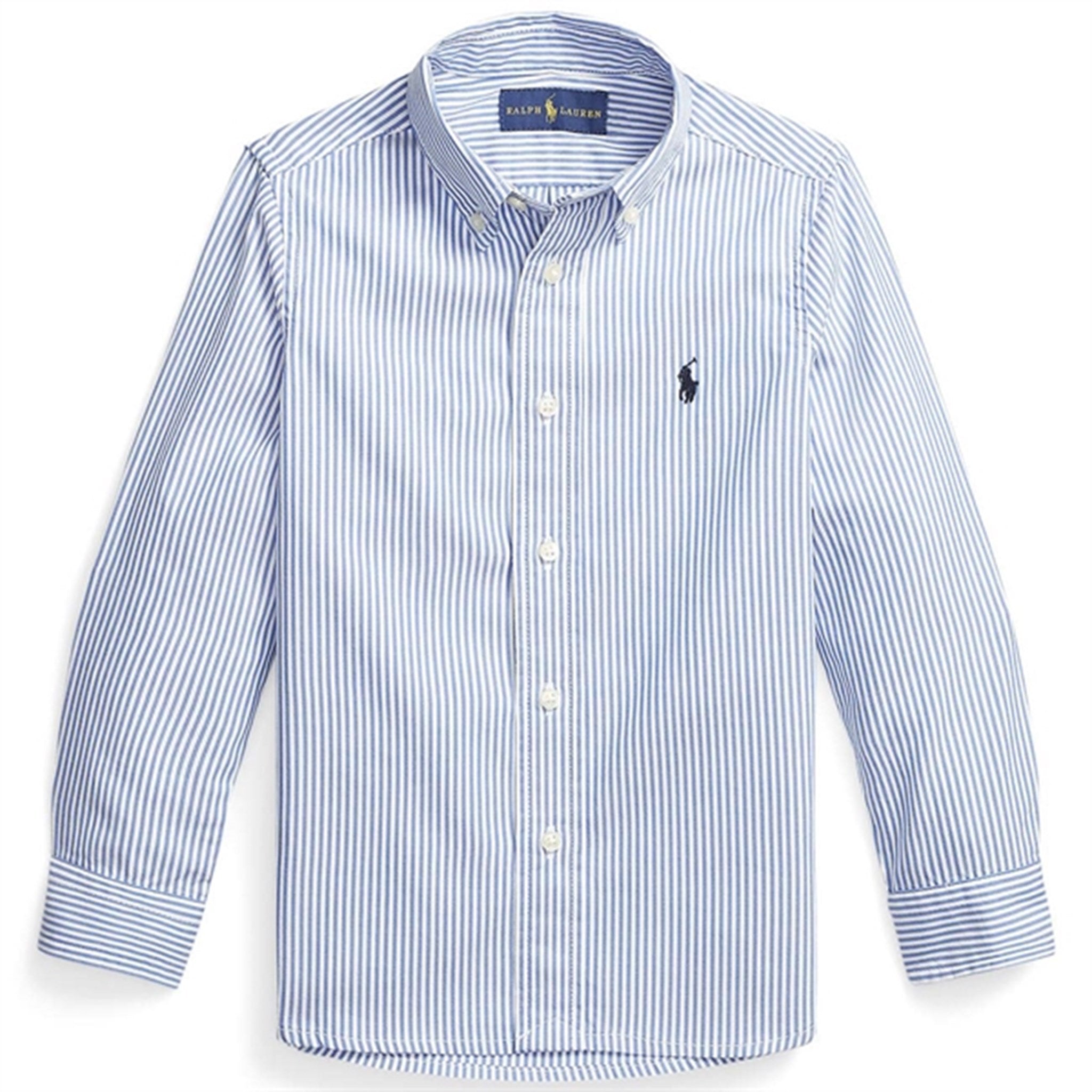 Polo Ralph Lauren Boy Long Sleeved Shirt BSR Blue/White - Str. 18 år