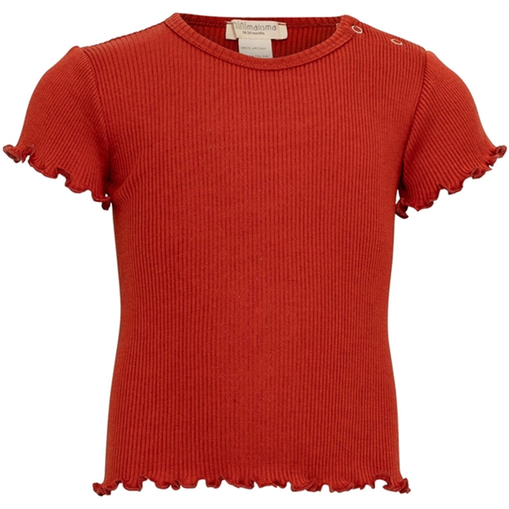 Minimalisma Bimse T-shirt Poppy Red - Str. 12-18 mdr