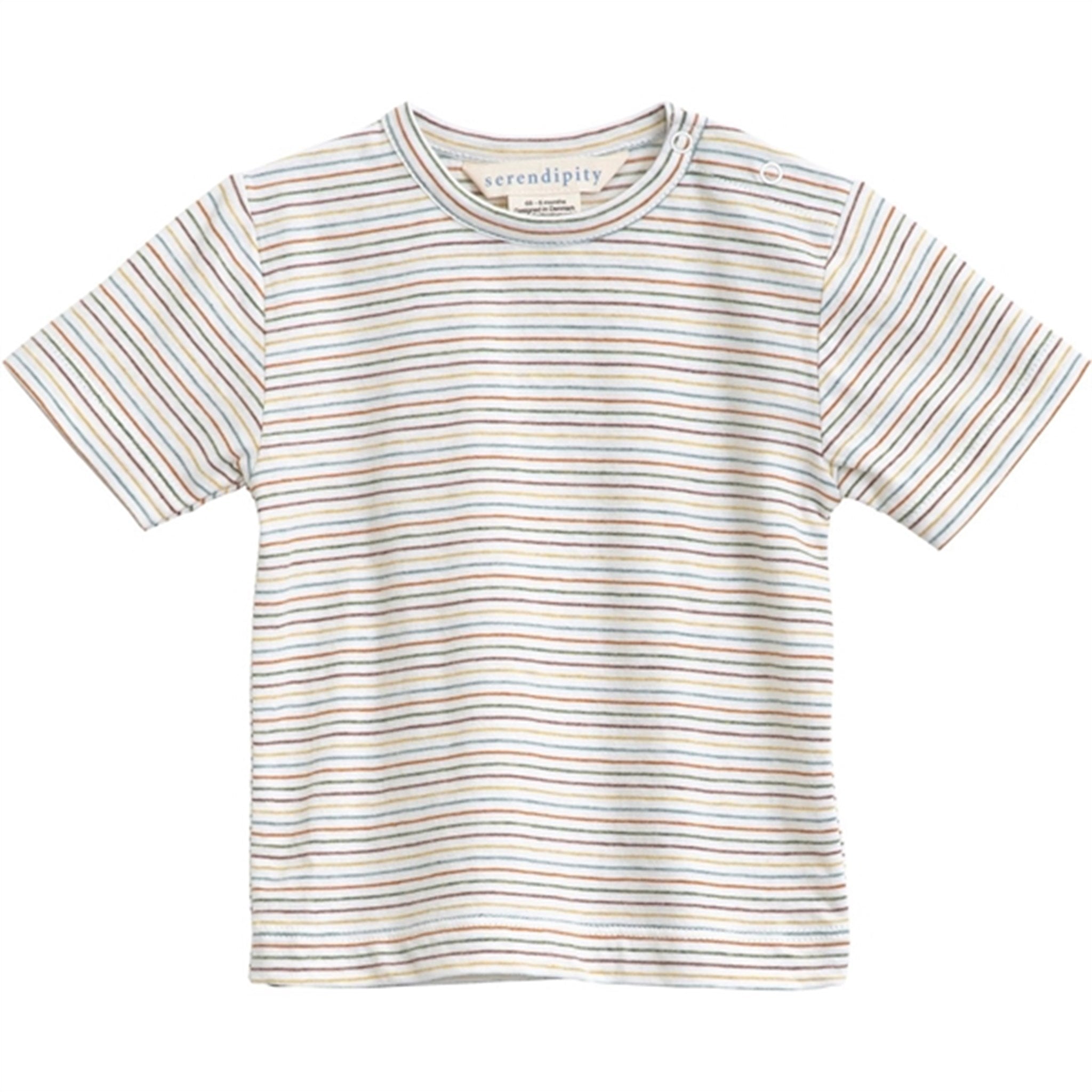 Serendipity Rainbow Stripe Baby Jersey T-shirt - Str. 62 cm