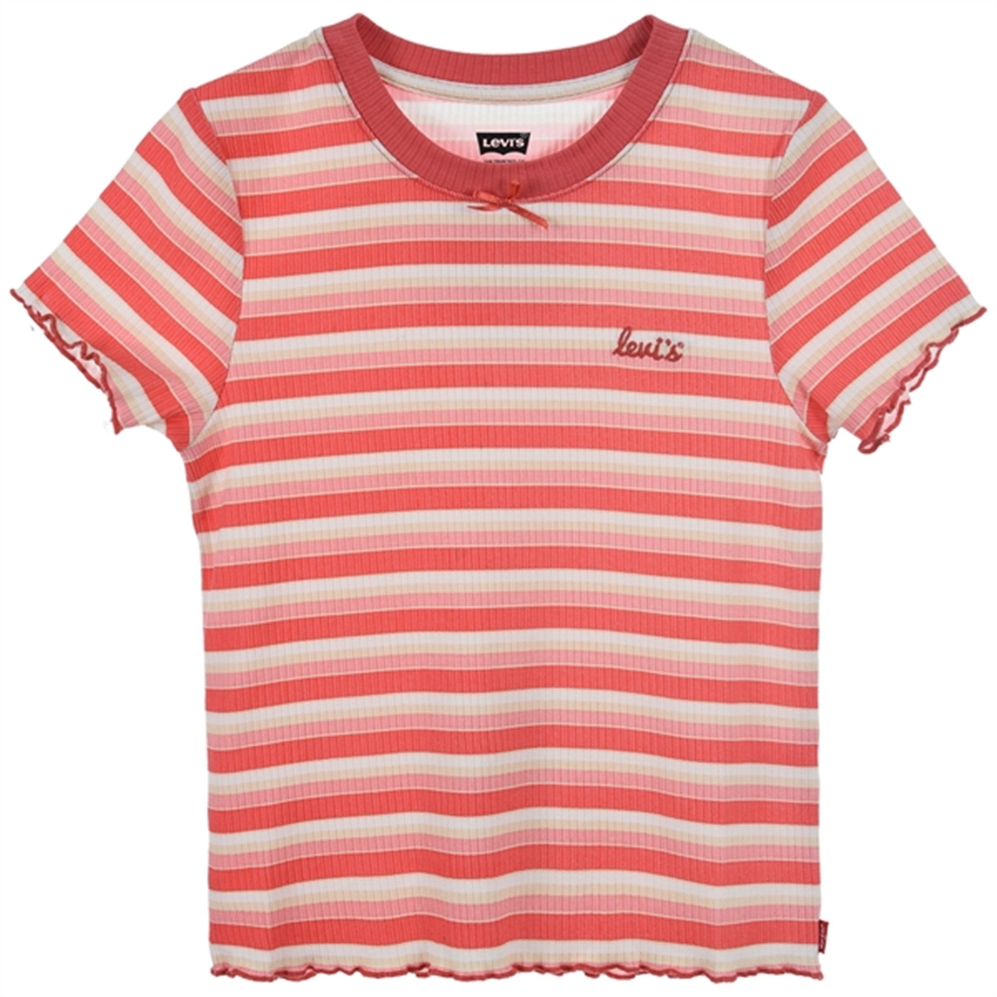 Levi's Striped Meet and Greet T-shirt Pink - Str. 14 år