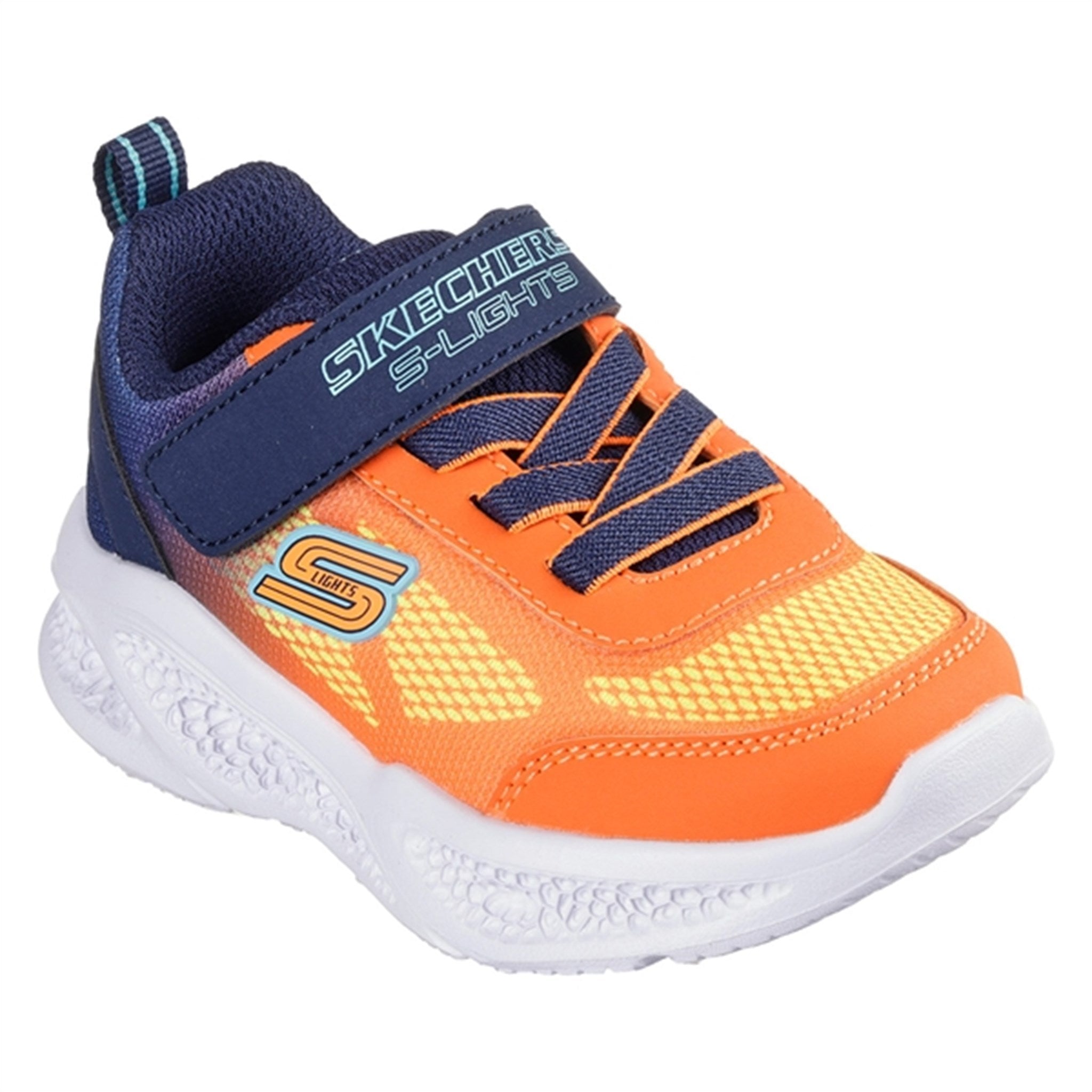 Skechers Meteor-Lights Sneakers Navy Orange - Str. 23