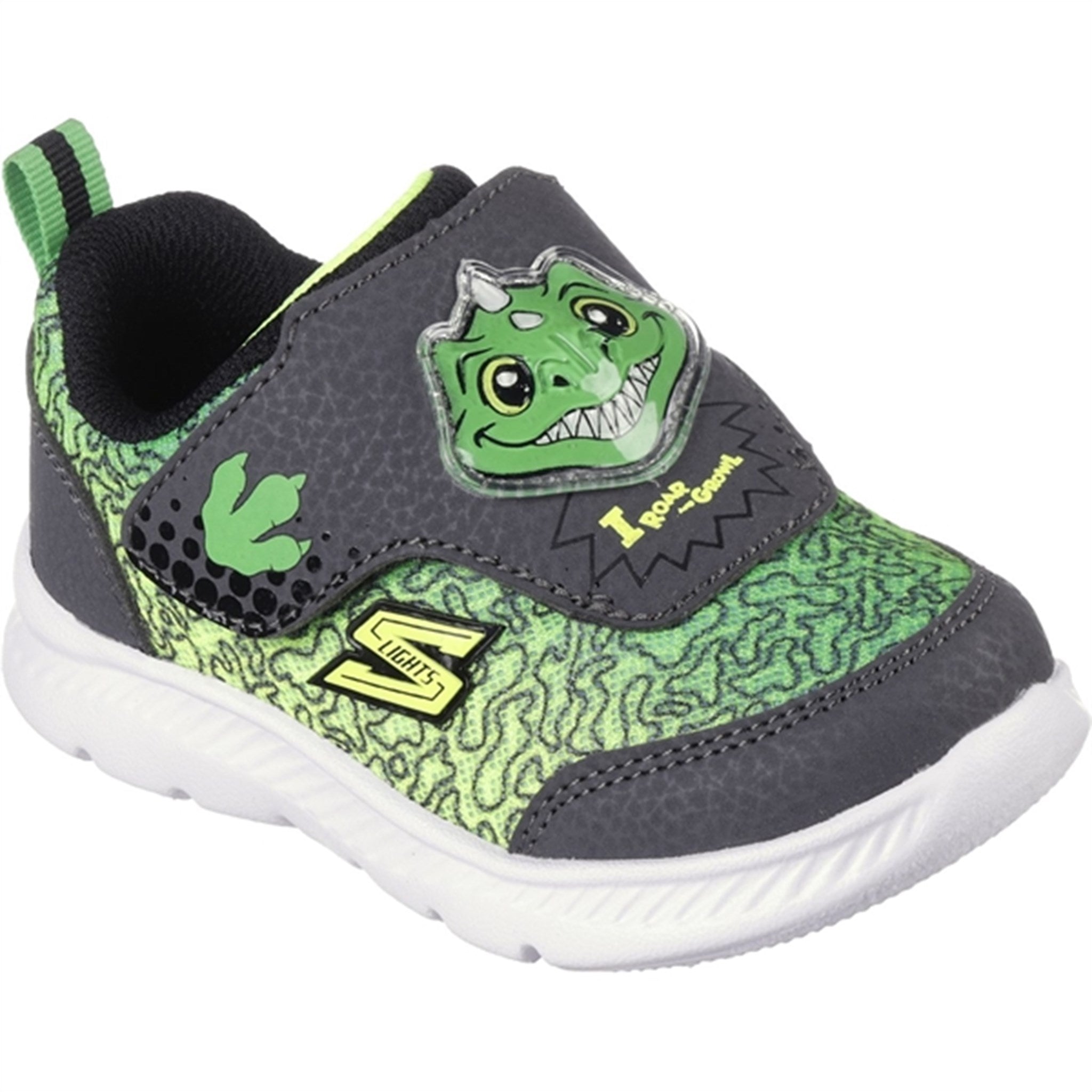 Skechers Boys Comfy Flex 2,0 Sneakers Charcoal Lime - Str. 21