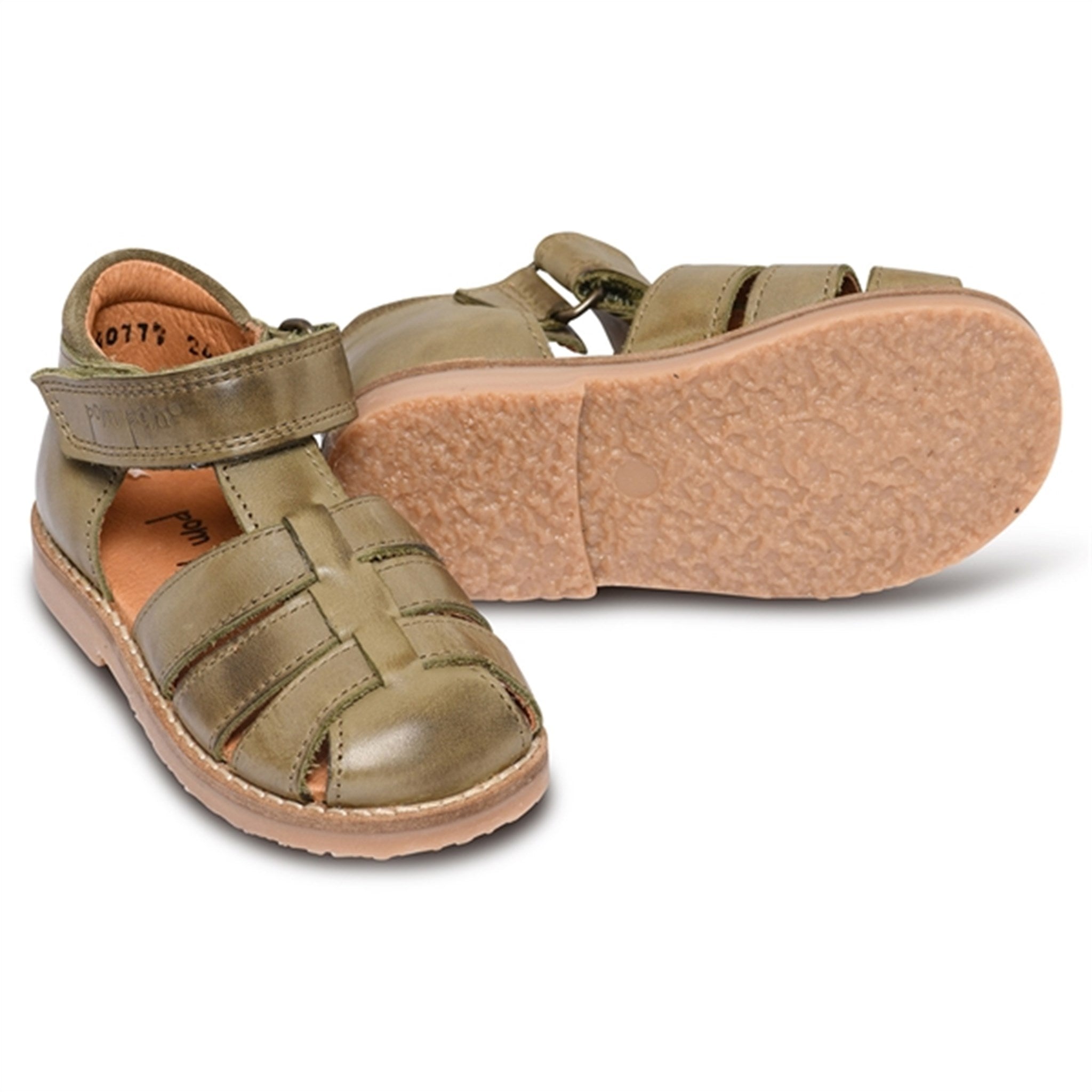 Pom Pom Sandal Dusty Olive - Str. 26