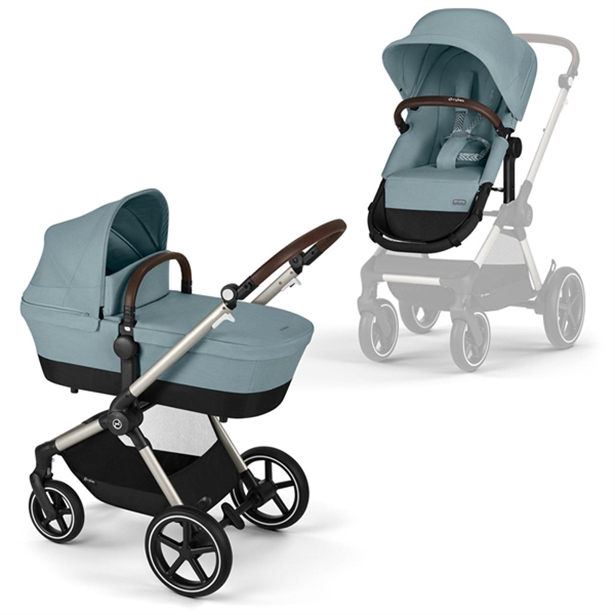 Billede af Cybex Eos Lux Sky Blue 2-i-1 Klapvogn