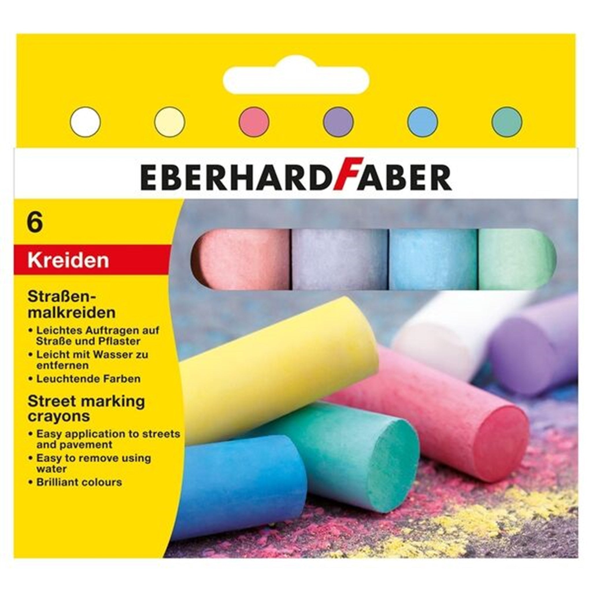 Eberhardt Faber Gadekridt 6 pak