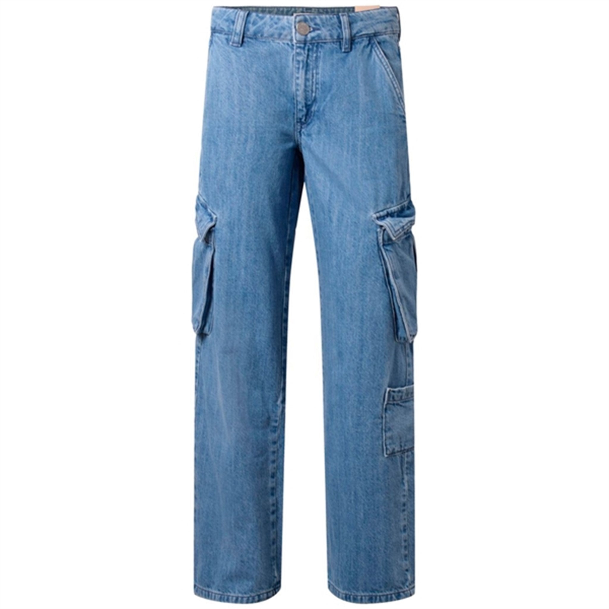 HOUNd Denim Cargo Bukser Light Blue Used - Str. XS/8 år