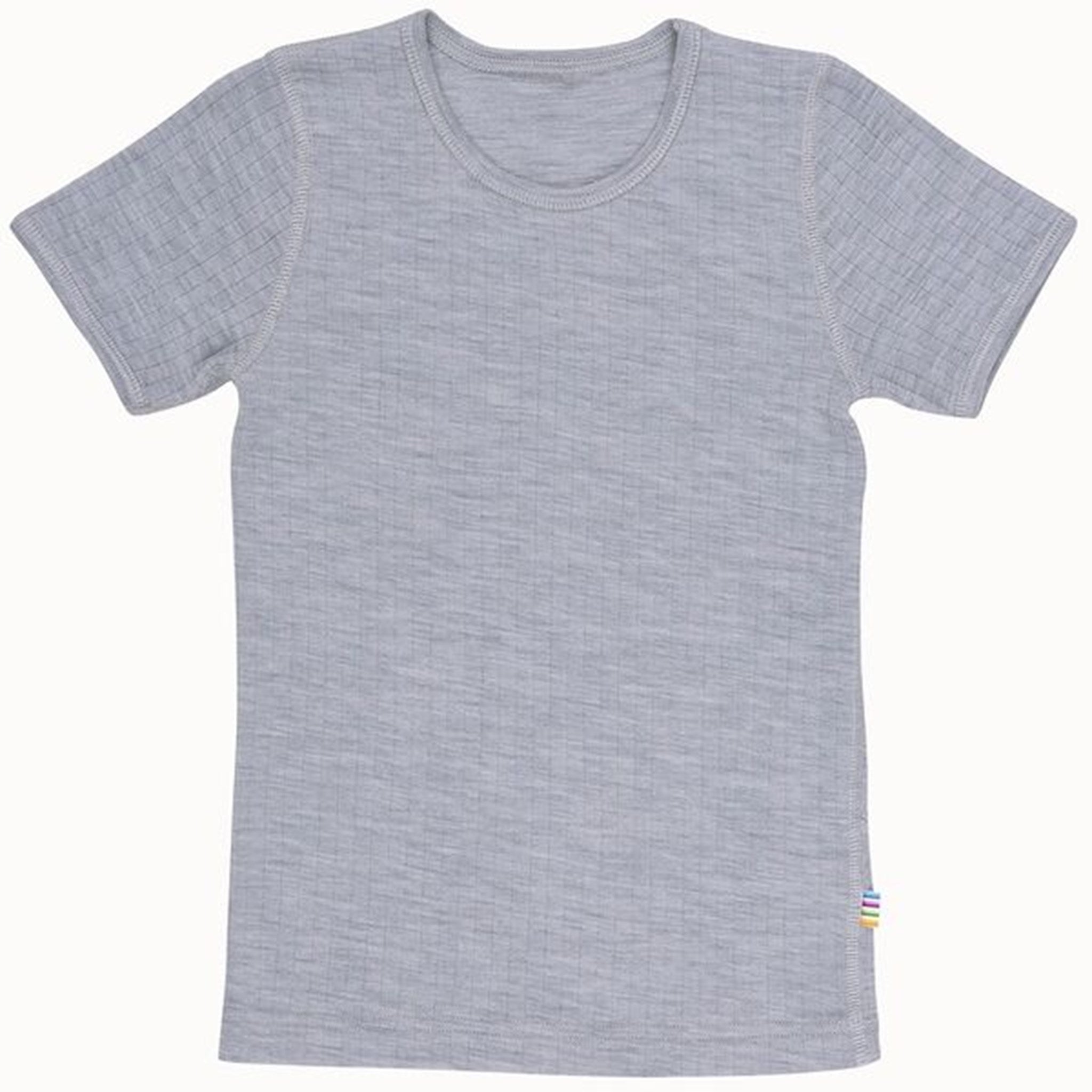 Joha Uld Rib Gråmeleret T-shirt - Str. 90 cm