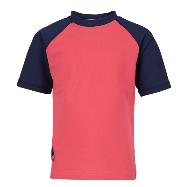 Petit Crabe Nectarine/Blue Raglan UV Badebluse - Str. 11-12 år