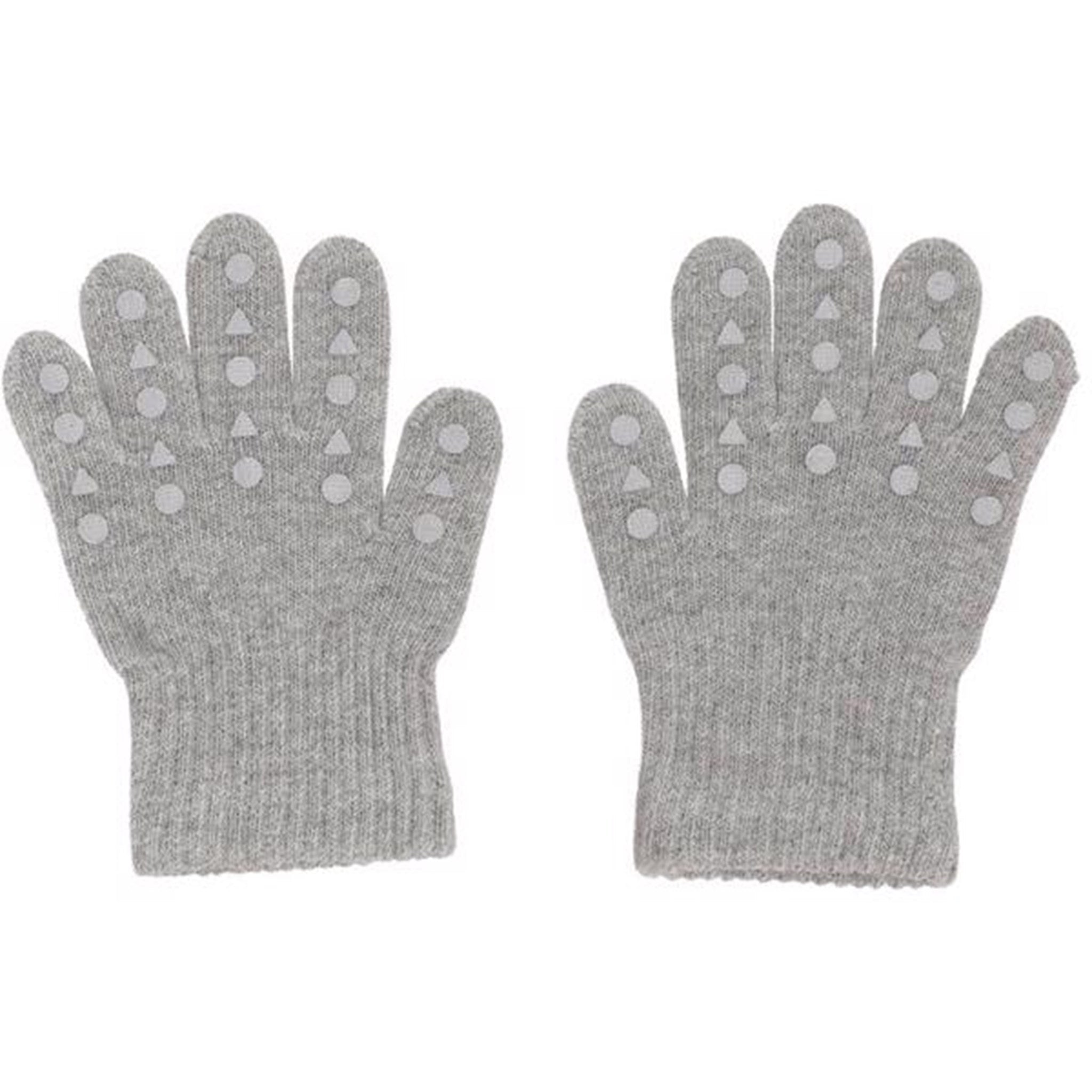 GObabyGO Grip Gloves Grey Melange - Str. 1-2 år