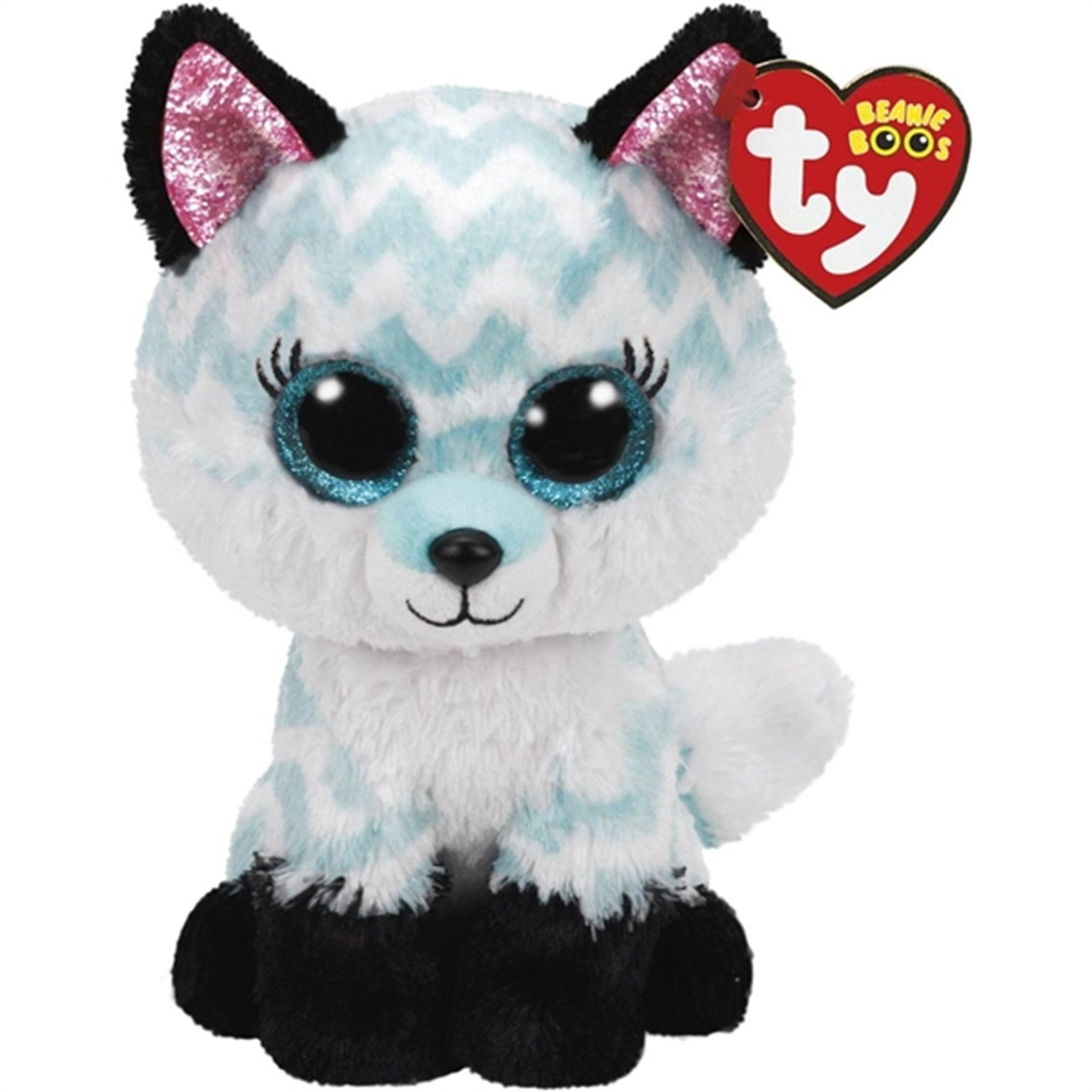 TY Beanie Boos Atlas - Aqua Chevron Ræv Reg