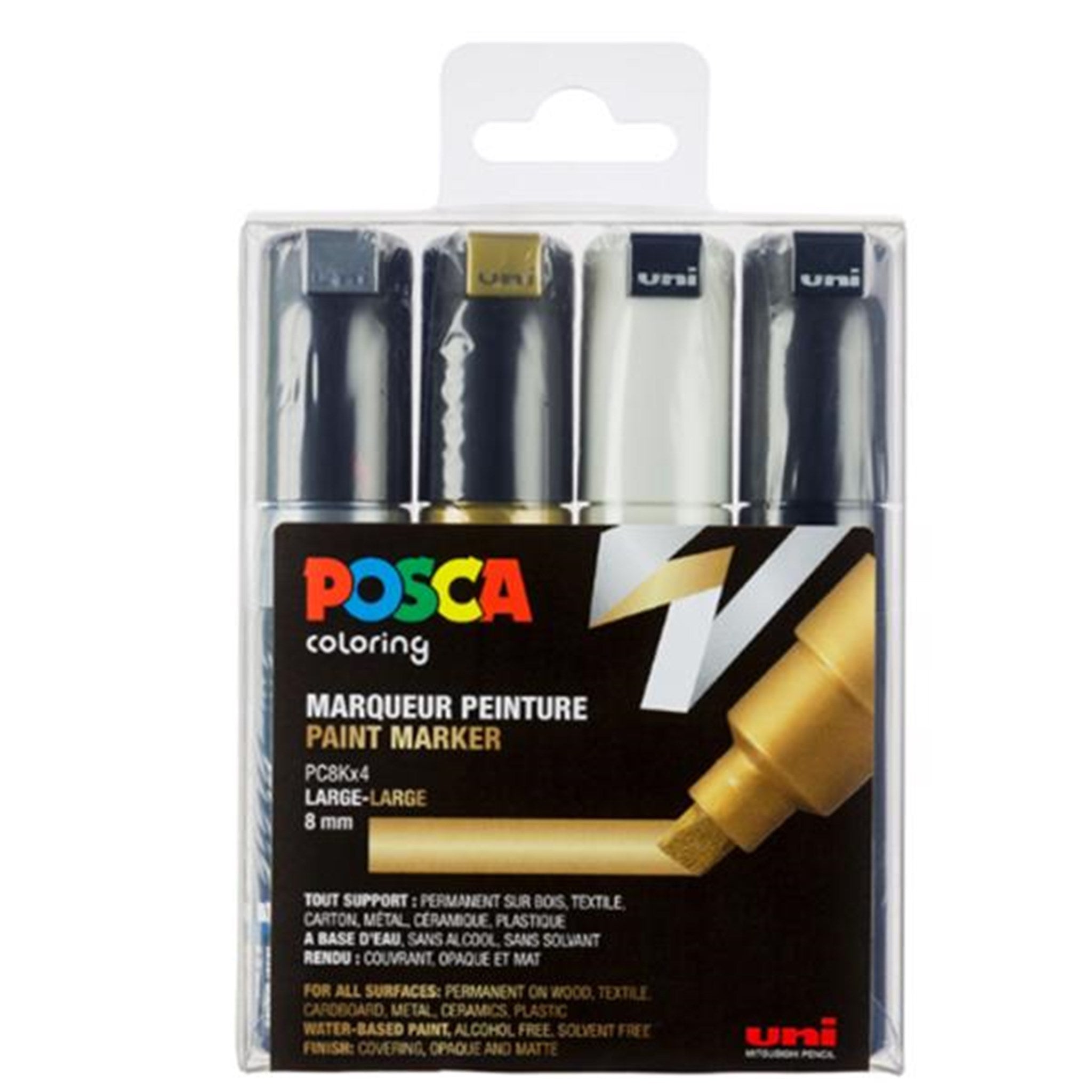 Posca Uni Marker PC-8K/4A 4 Farver