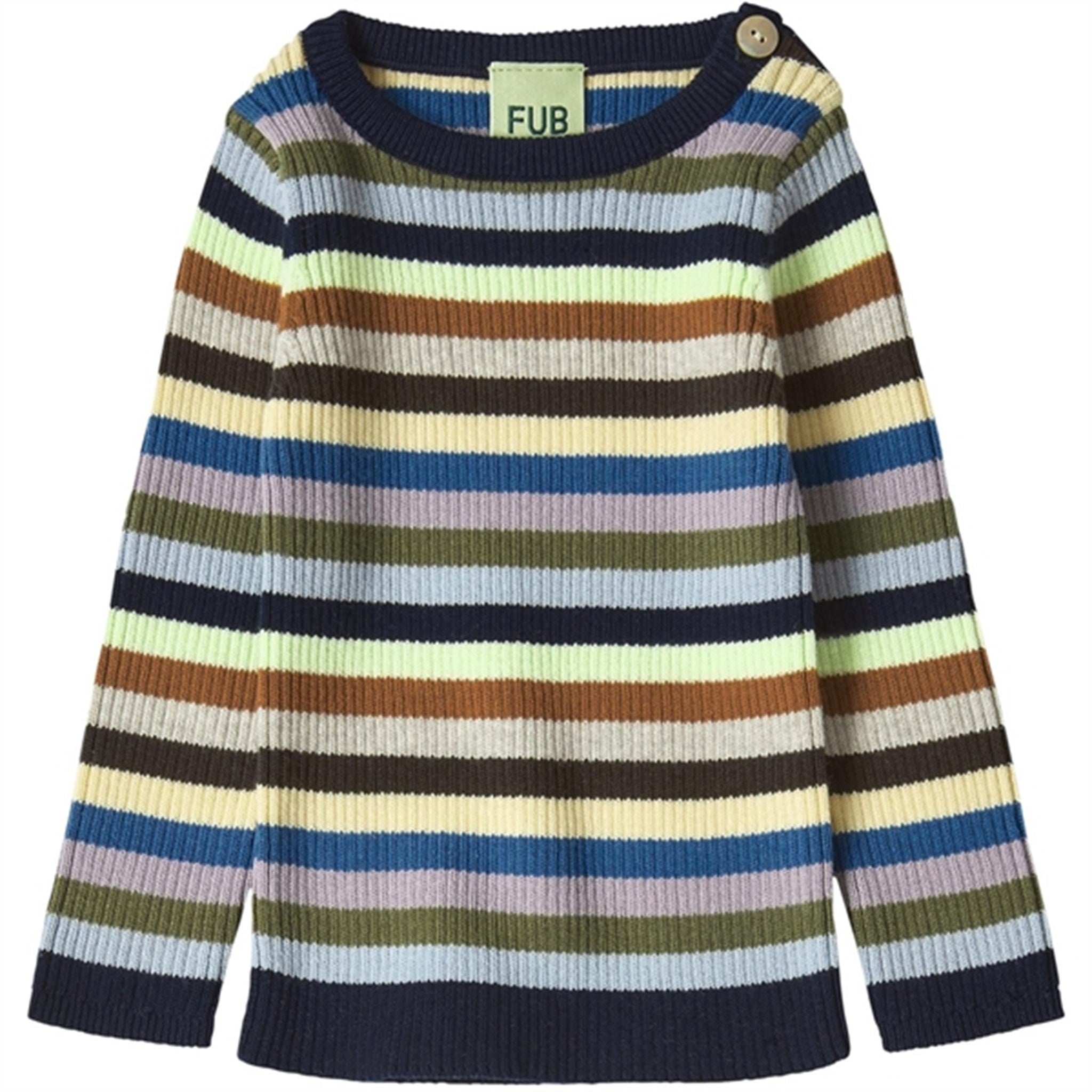 FUB Multi Stripe Baby Striped Rib Bluse - Str. 86