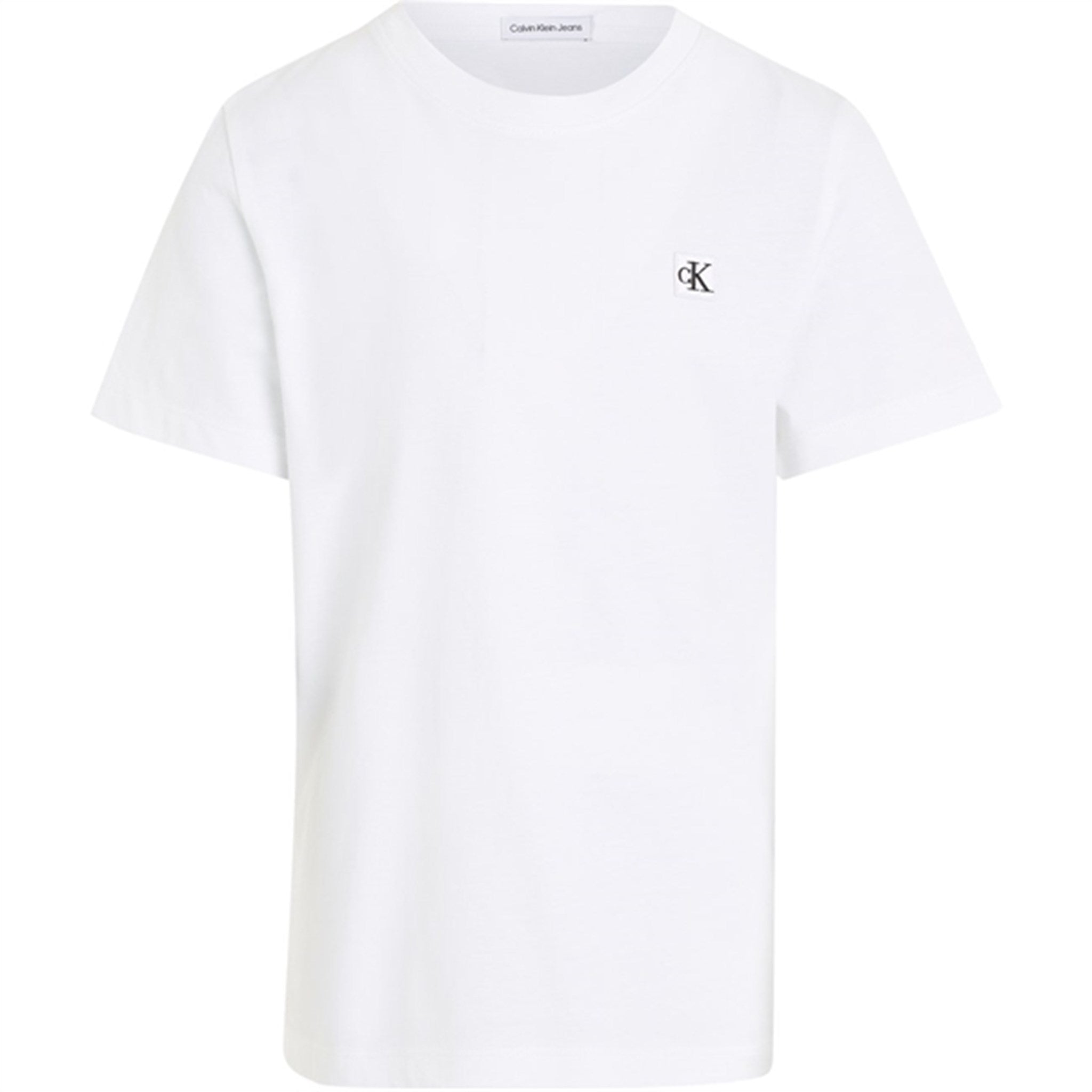 Calvin Klein Monogram Mini Badge T-Shirt Bright White - Str. 14 år