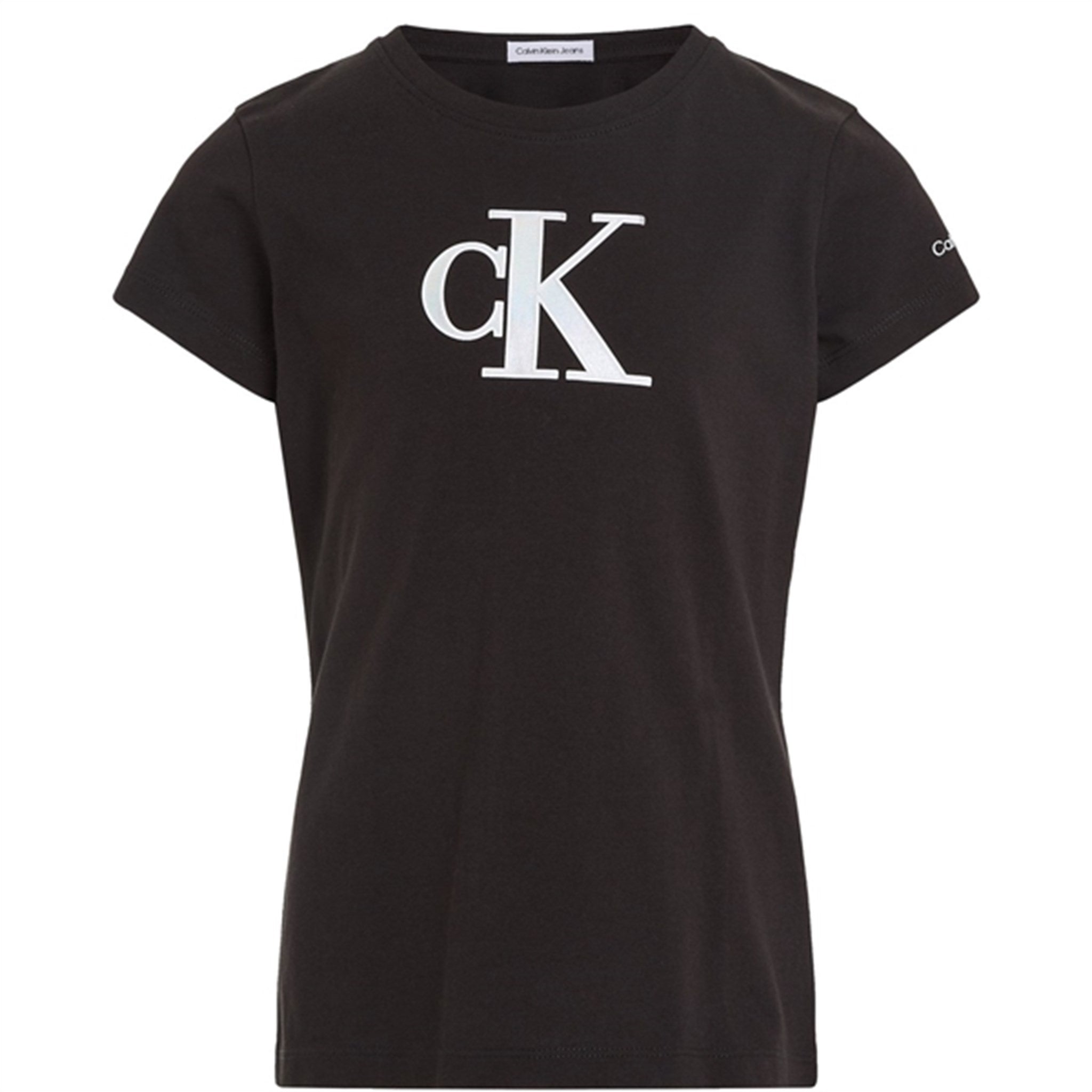 Calvin Klein Metallic Monogram Slim T-Shirt Ck Black - Str. 12 år