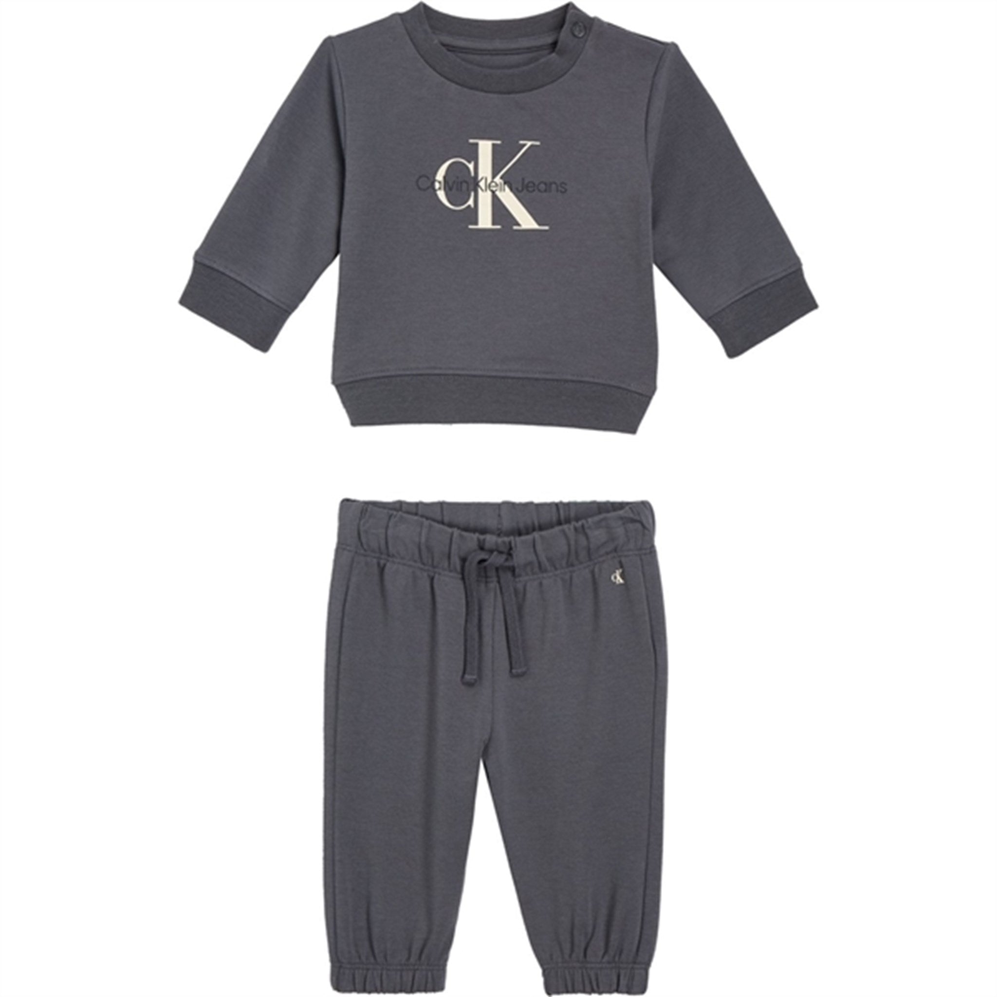 Calvin Klein Monogram Sweatshirt Sæt Dark Grey - Str. 92