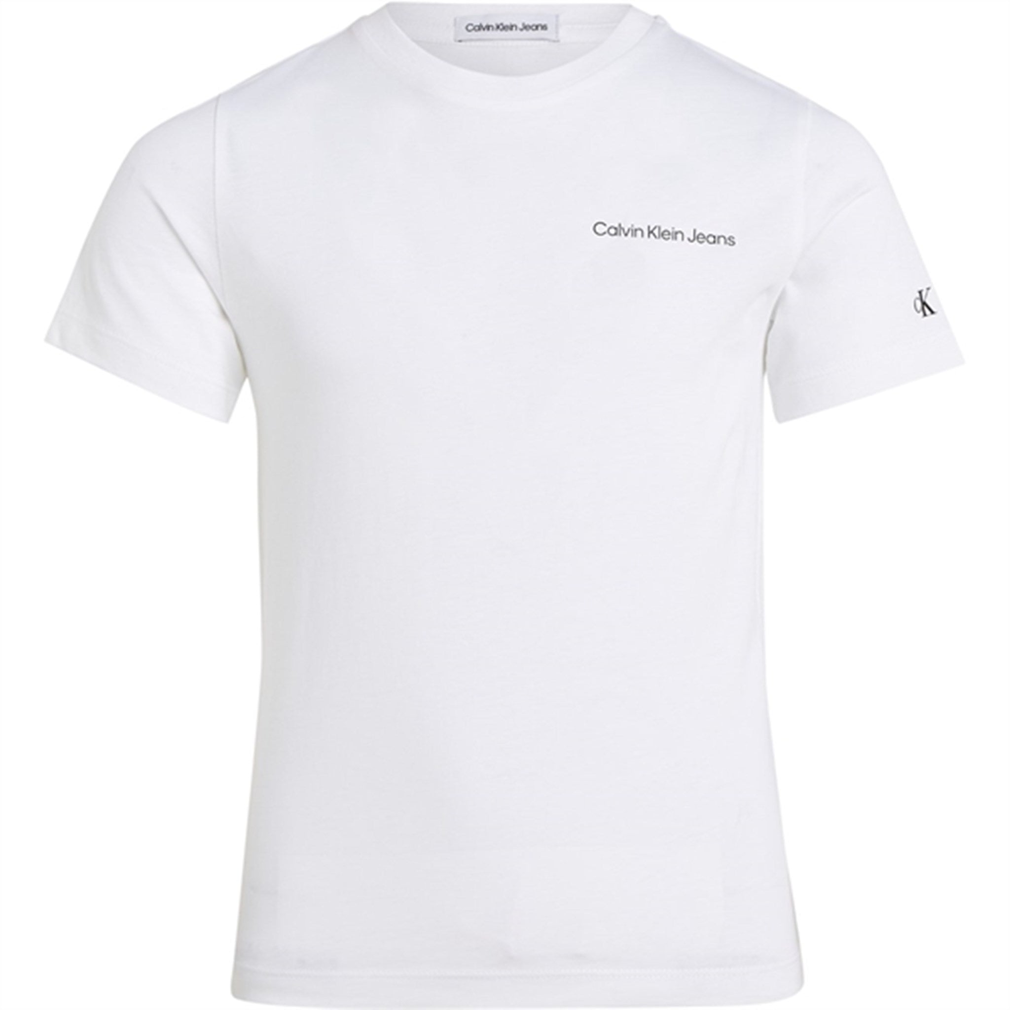 Calvin Klein Chest Inst. Logo T-Shirt Bright White - Str. 8 år