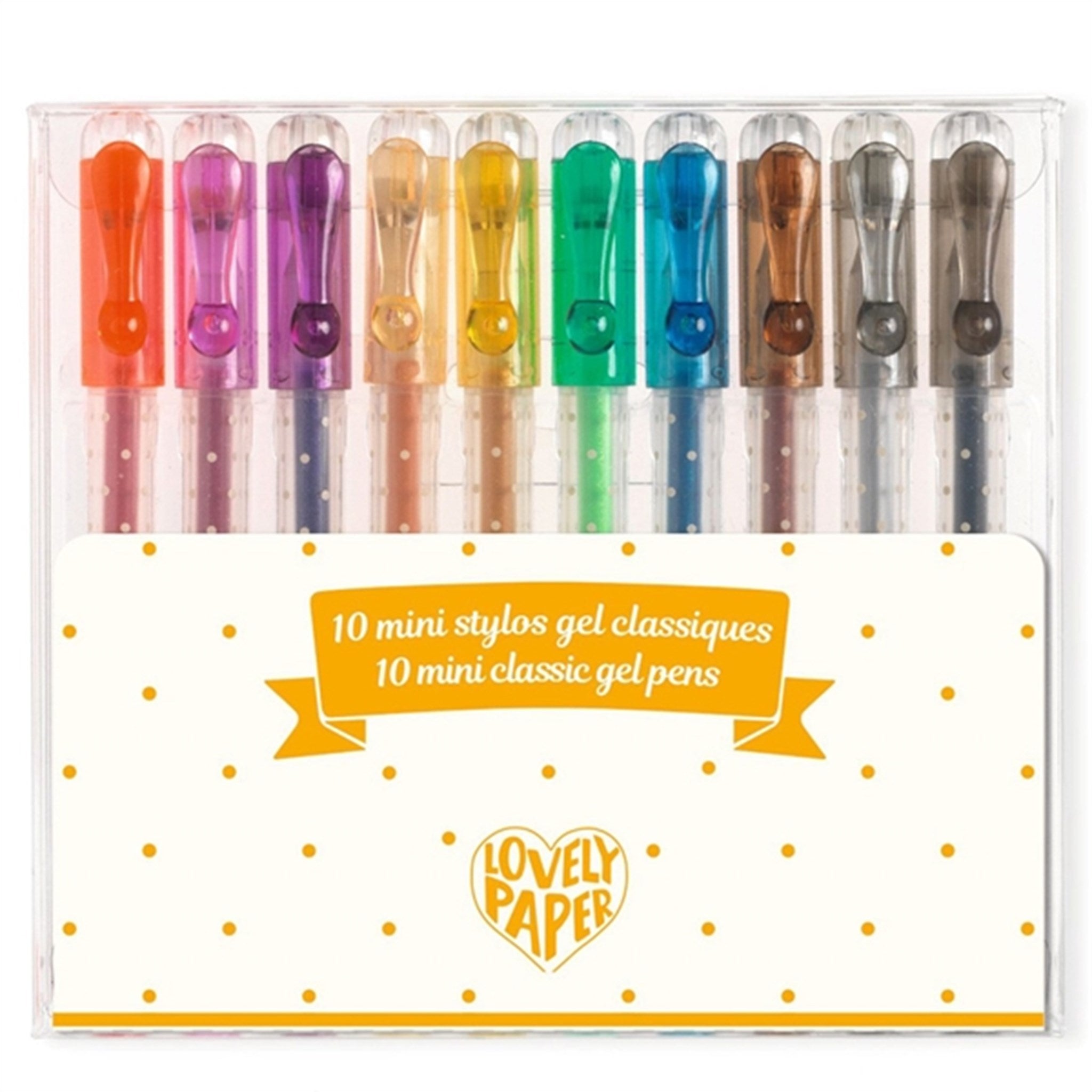 Djeco Lovely Paper 10 Mini Gel Penne Klassisk