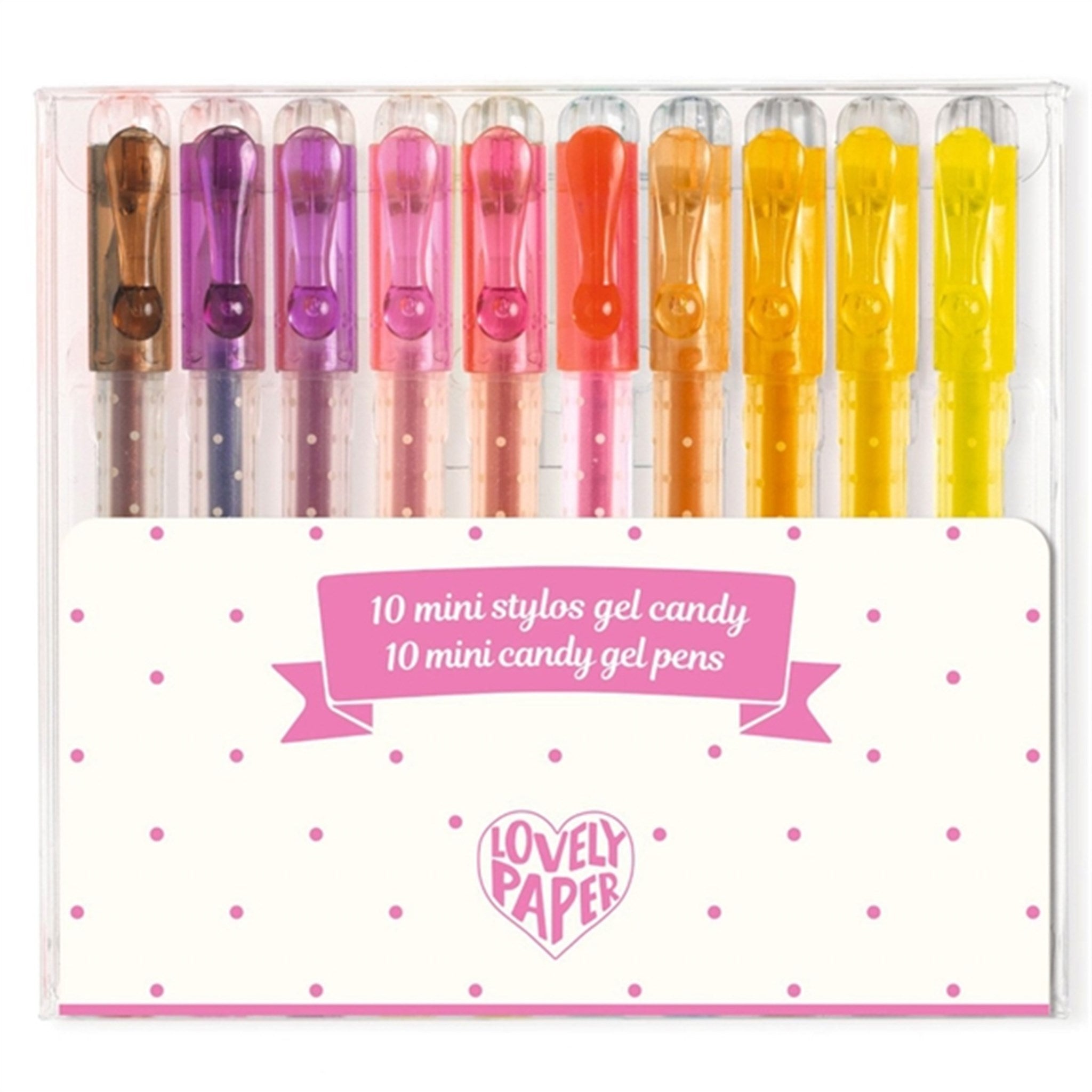 Djeco Lovely Paper 10 Mini Gel Penne Candy