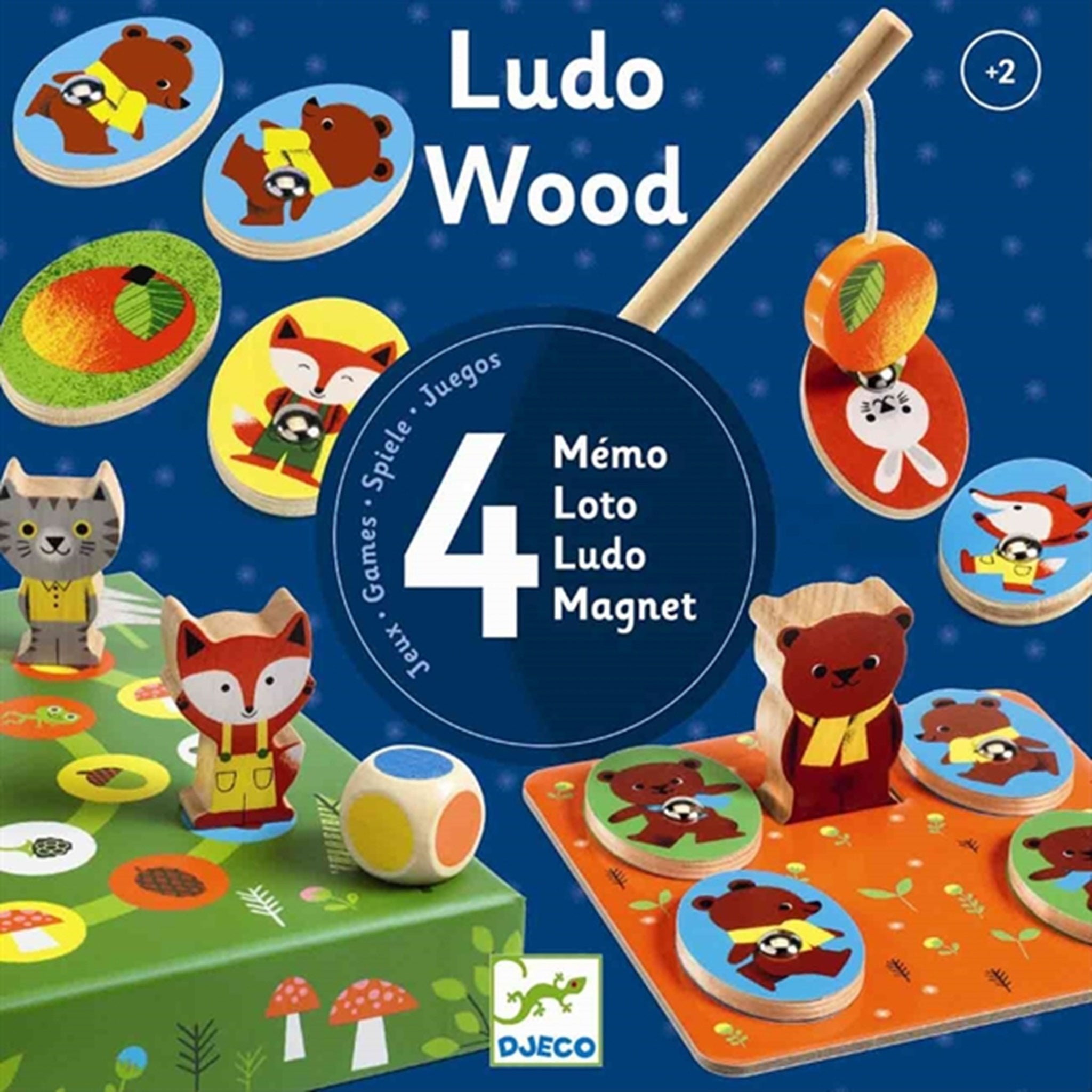 Djeco Trælærespil Ludo Wood