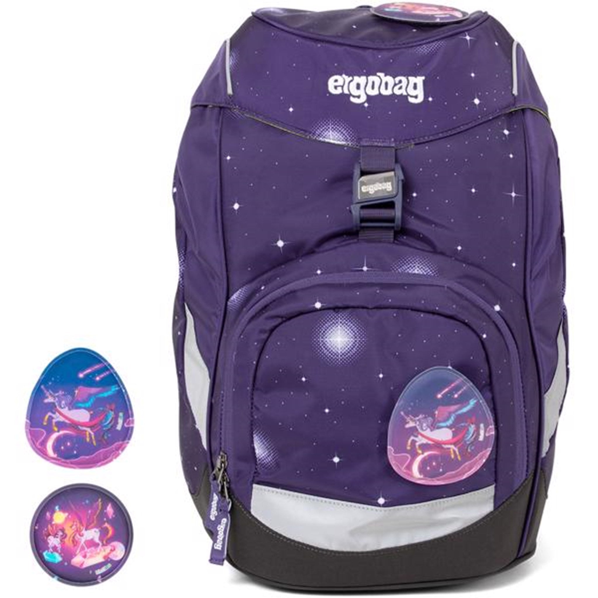 Ergobag Skoletaske Galaxy Glow Prime Beargasus Purple