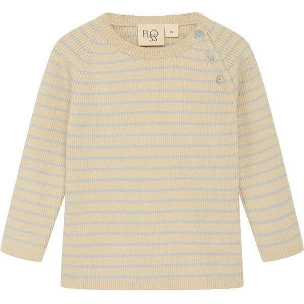 Flöss Flye Strik Bluse Sea Salt/Warm Cotton - Str. 92