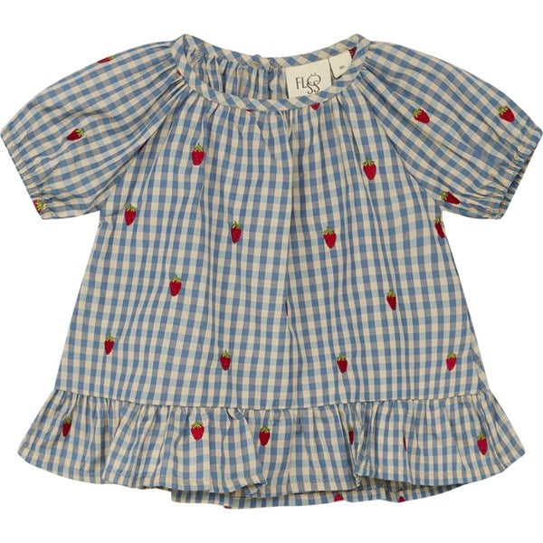 Flöss Polly Bluse Berry/Blue Gingham - Str. 98