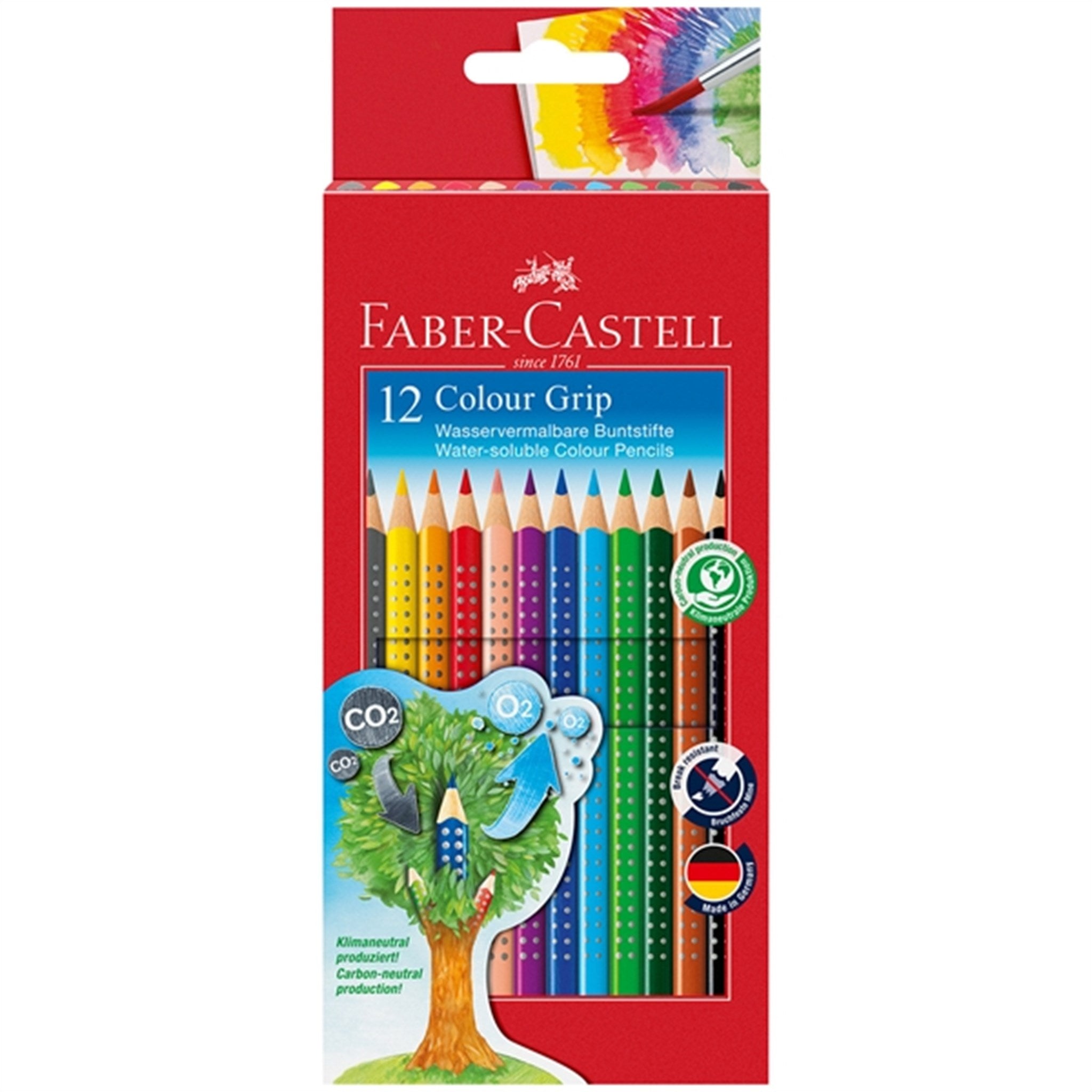 Faber Castell Grip 2001 Akvarel 12 Trekants Farveblyanter