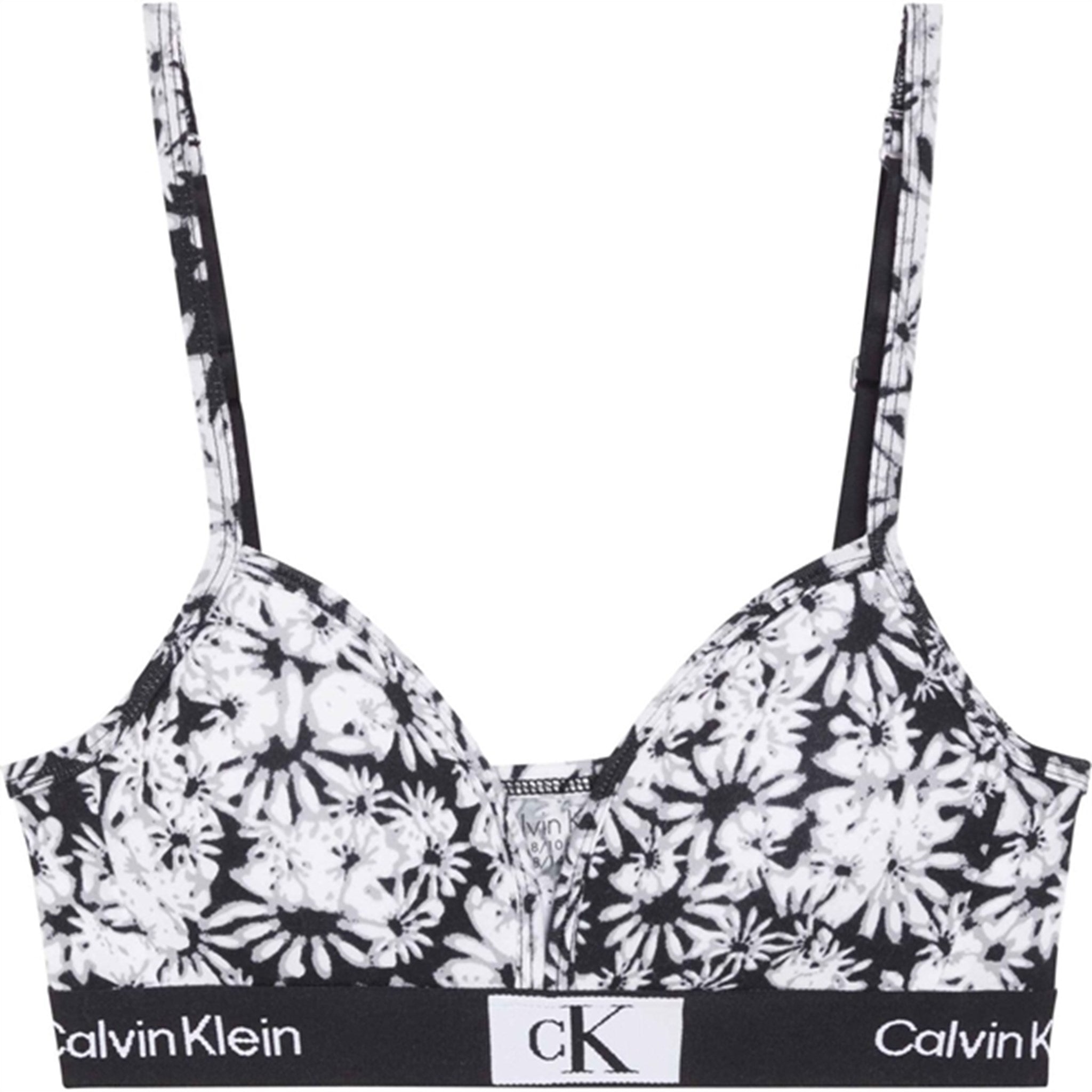 Calvin Klein Top Halo Floral Black Aop - Str. 12-14 år