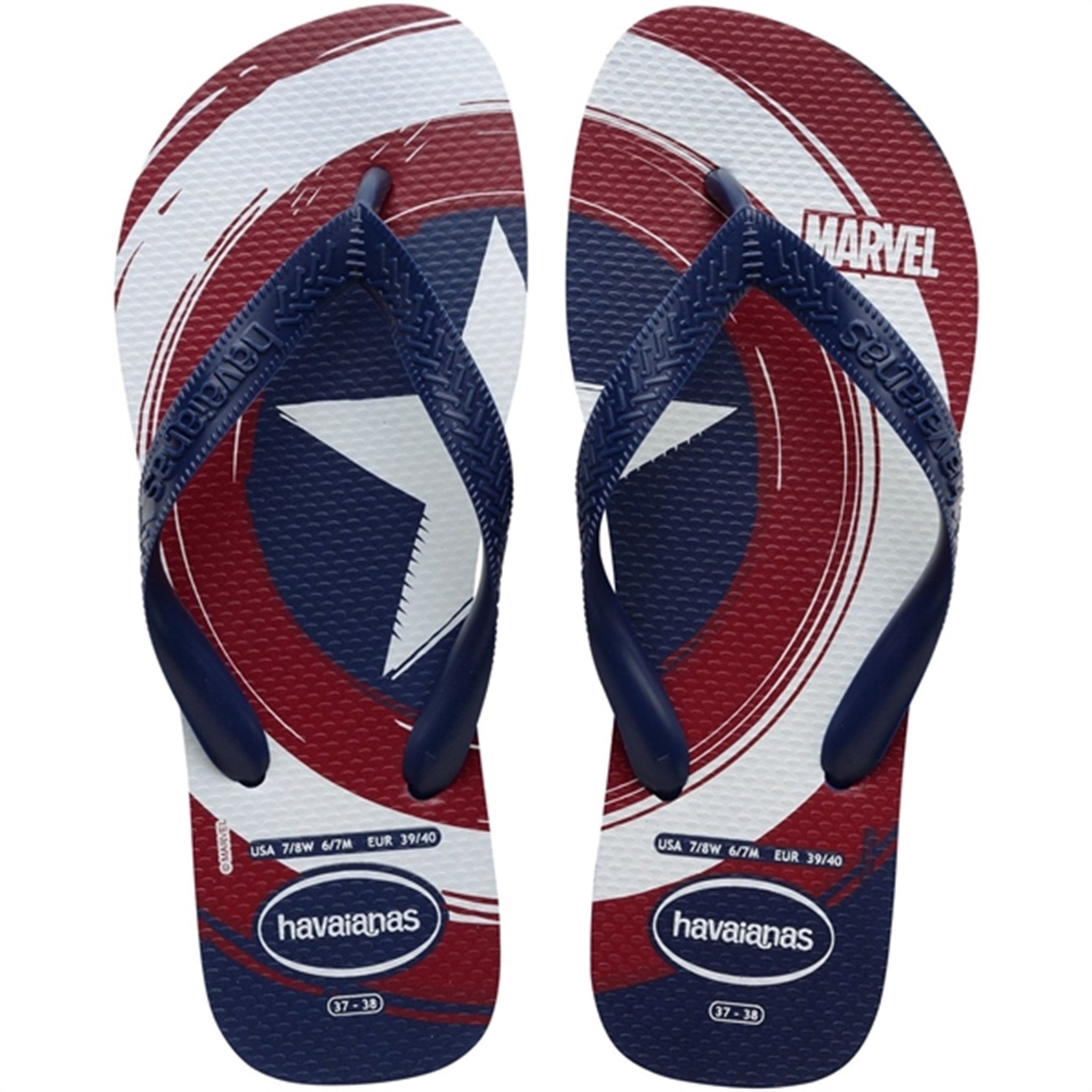 Havaianas Sandaler Top Marvel Logomania Navy/Navy - Str. 35/36