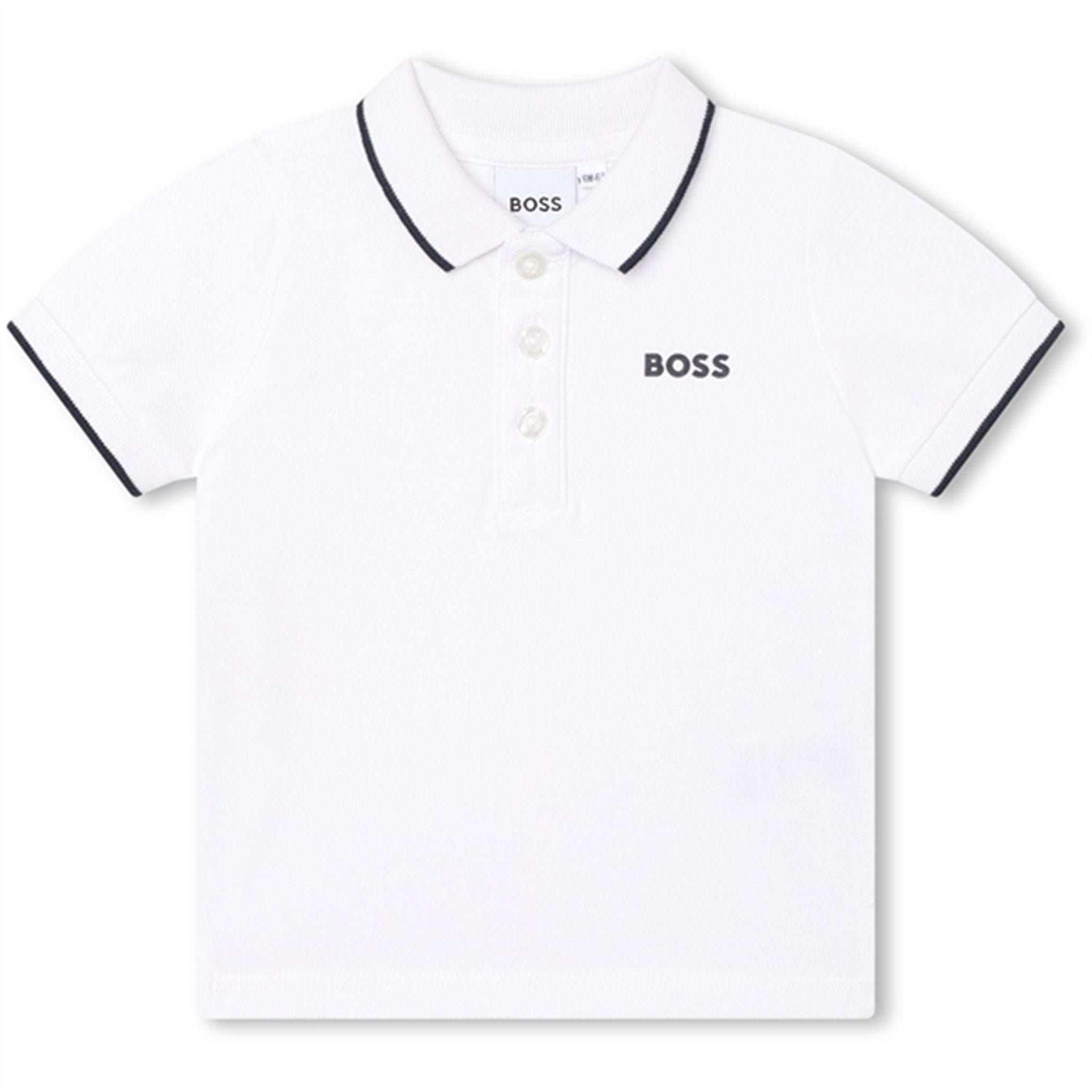 Hugo Boss Baby Short Sleeve Polo White - Str. 12 mdr