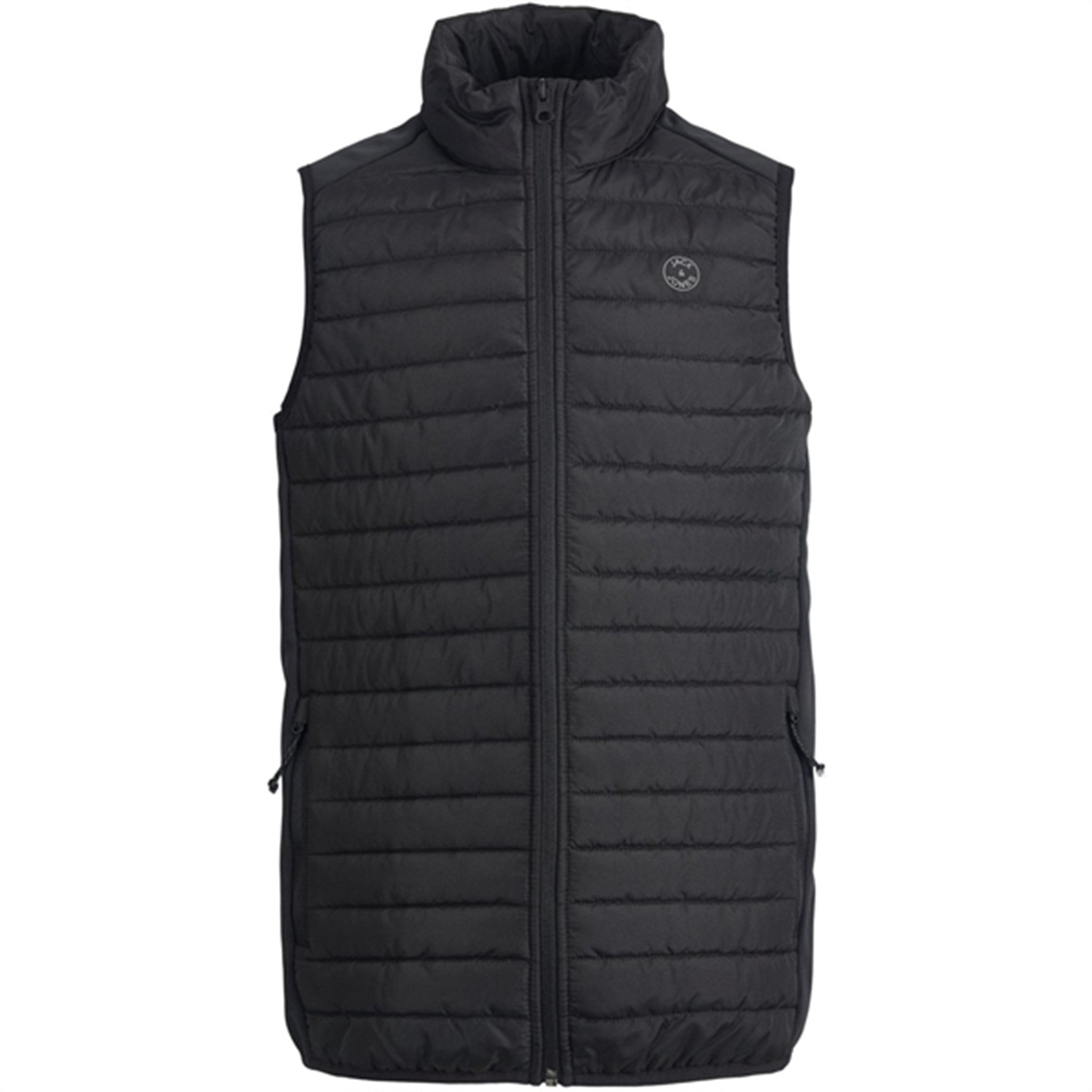 Jack & Jones Junior Black Multi Quiltet Vest Noos - Str. 140