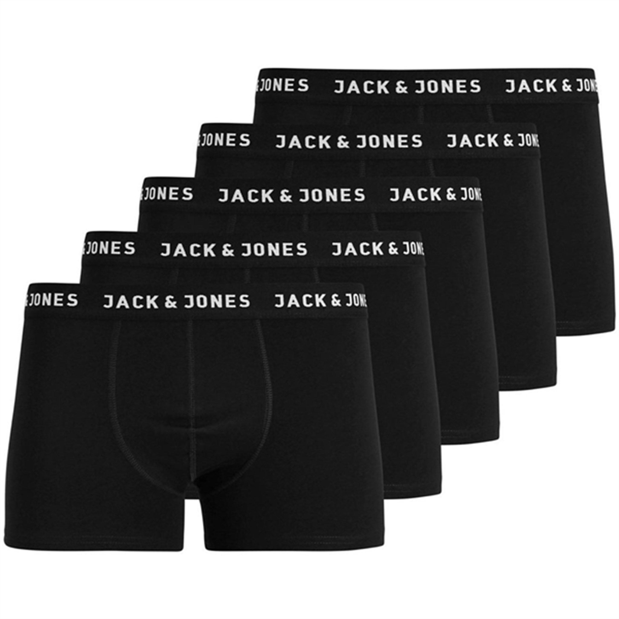 Jack & Jones Junior Black Huey Boxershorts 5-pak Noos - Str. 164