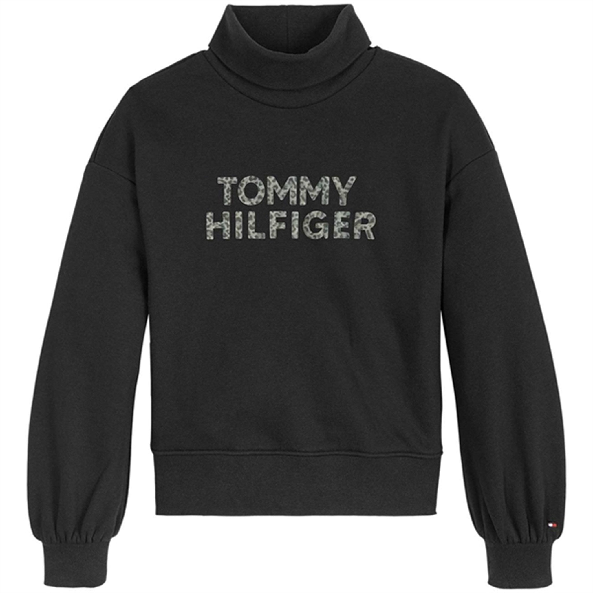 Tommy Hilfiger Roll Neck Sweatshirt Black - Str. 128 cm/8 år