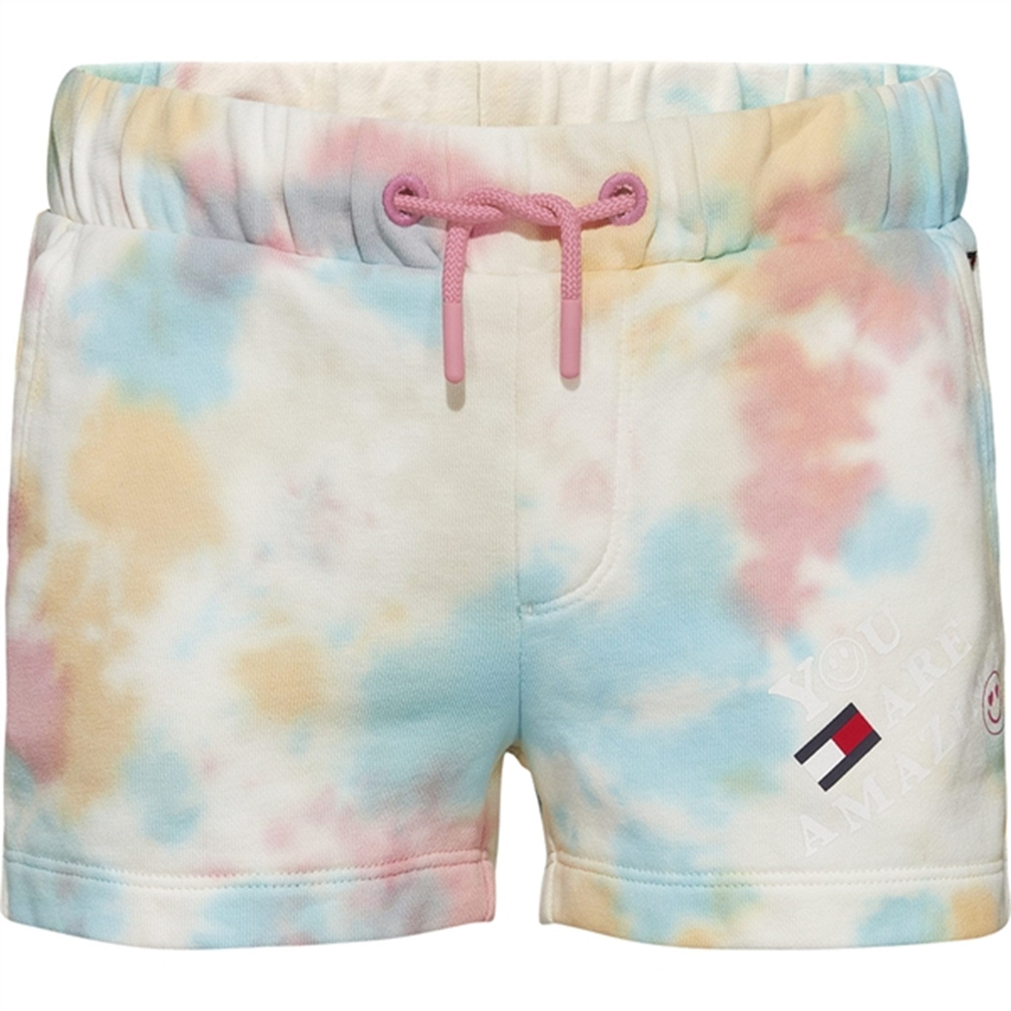 Tommy Hilfiger Sweat Shorts Ecru Tie Dye - Str. 74/9 mdr