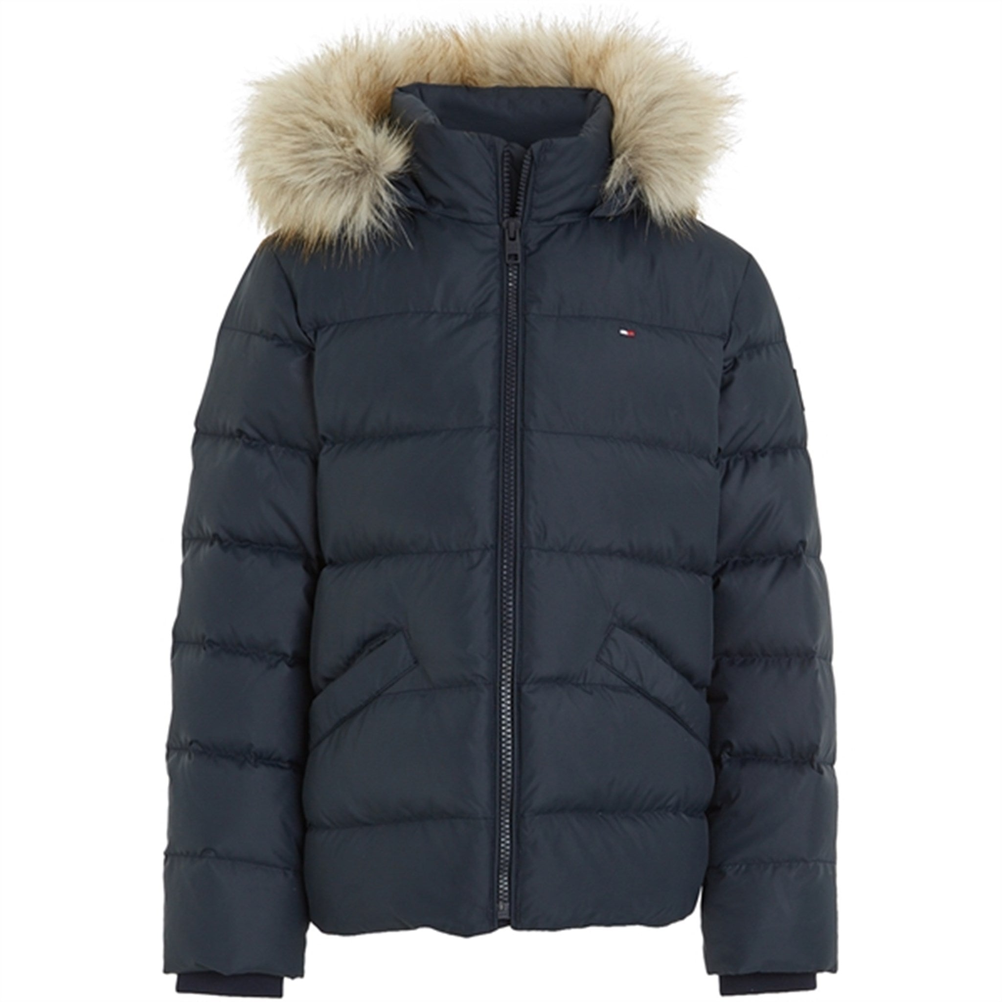 Tommy Hilfiger Essential Dunjakke m. Hætte Desert Sky - Str. 7 år