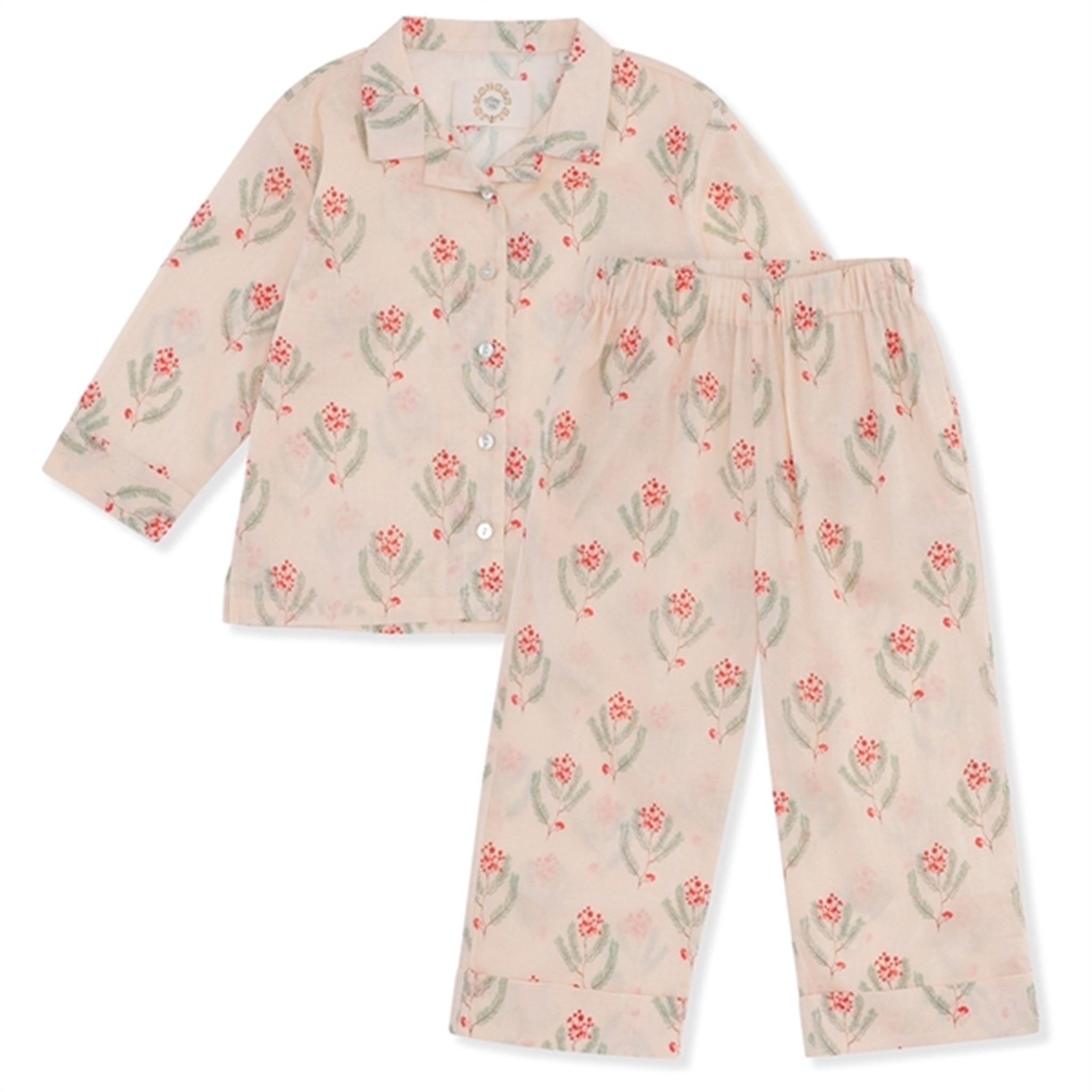 Billede af Konges Sløjd Christmas Vintage Rose Flower Pyjamas - Str. 9 mdr