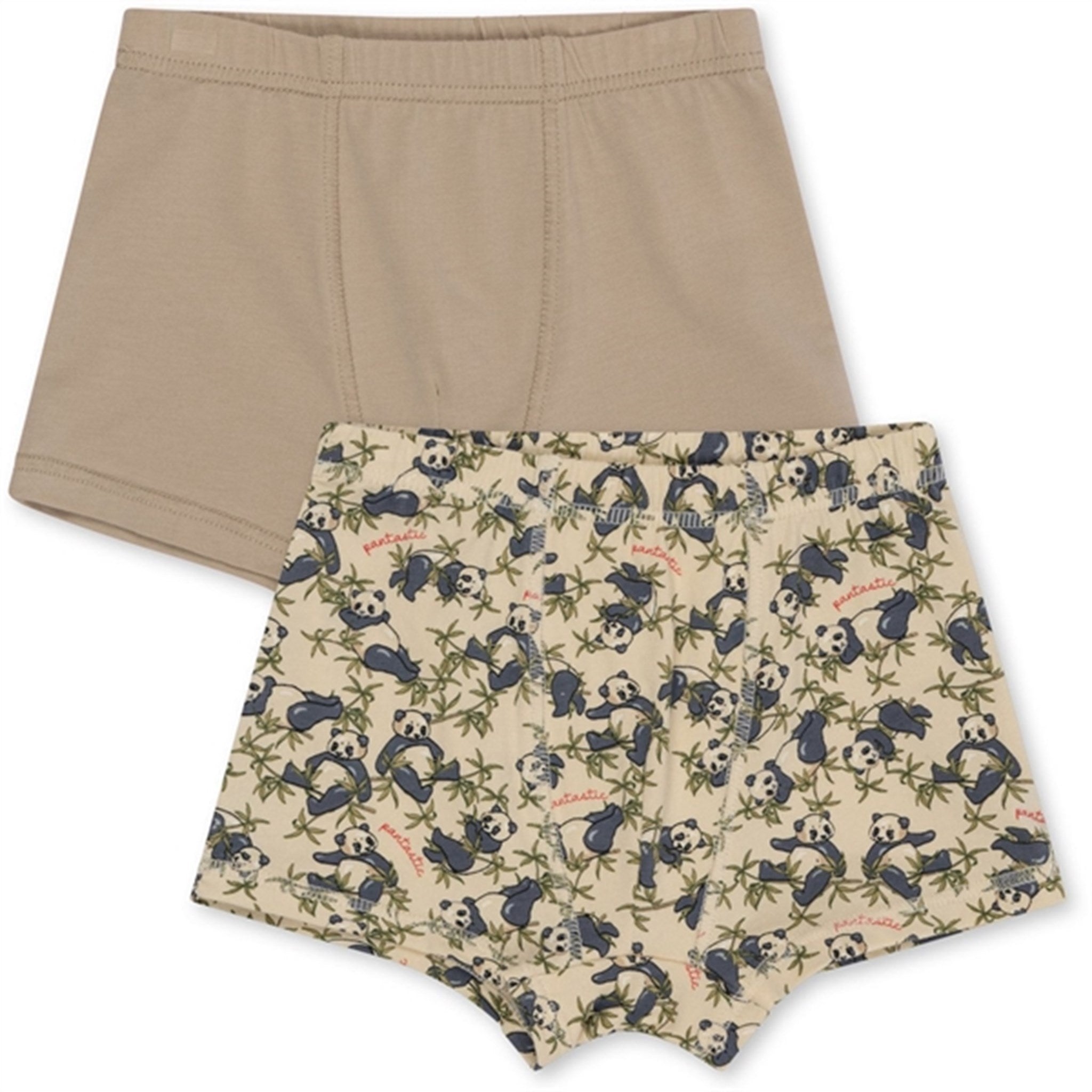 Konges Sløjd Panda/Oxford Tan Basis 2-pak Boksershorts - Str. 9-10 år