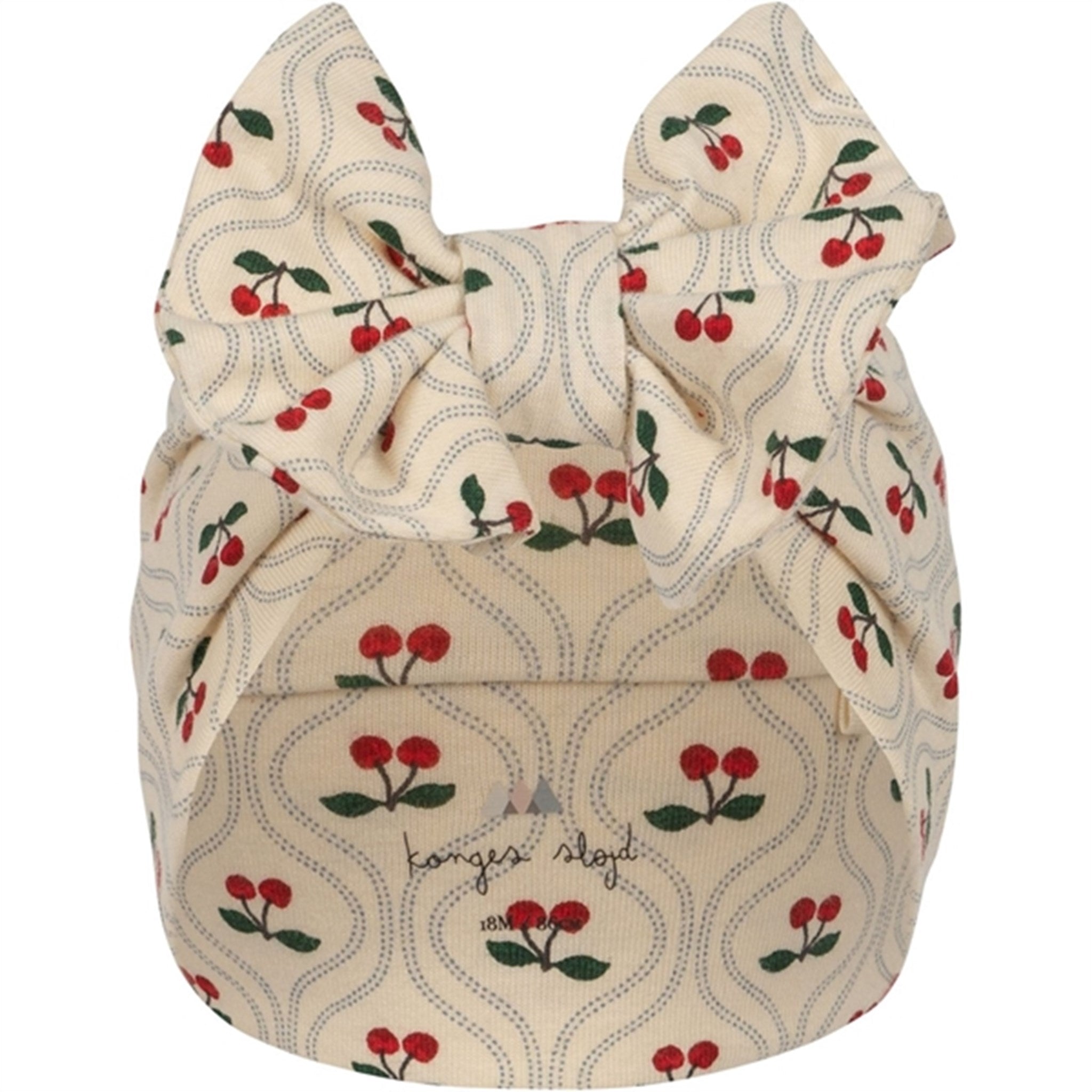 Konges Sløjd Lin New Bambi Sløjfe Cherry Motif - Str. 18 mdr-3 år