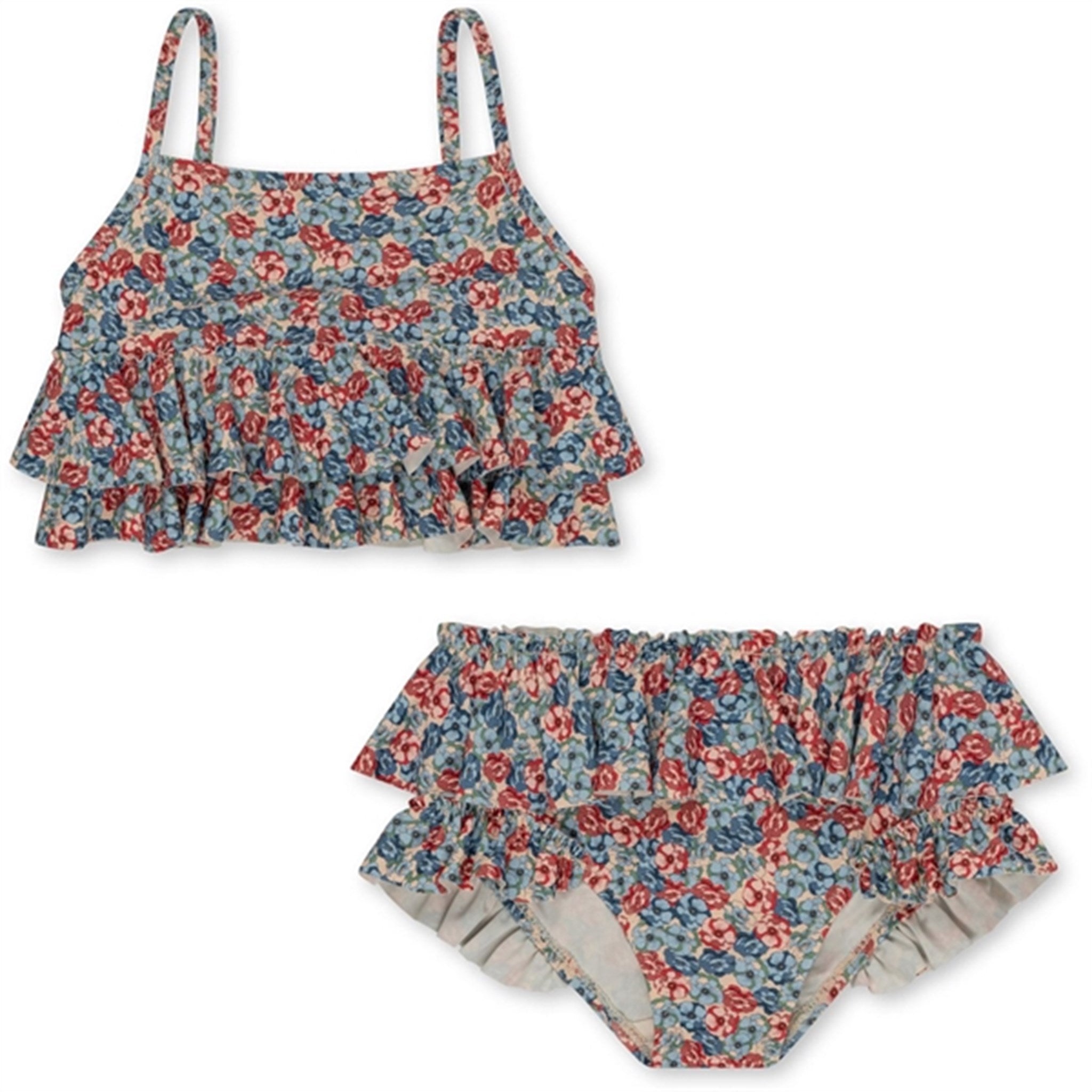 Konges Sløjd Manuca Frill Bikini Rosie Blue - Str. 5-6 år