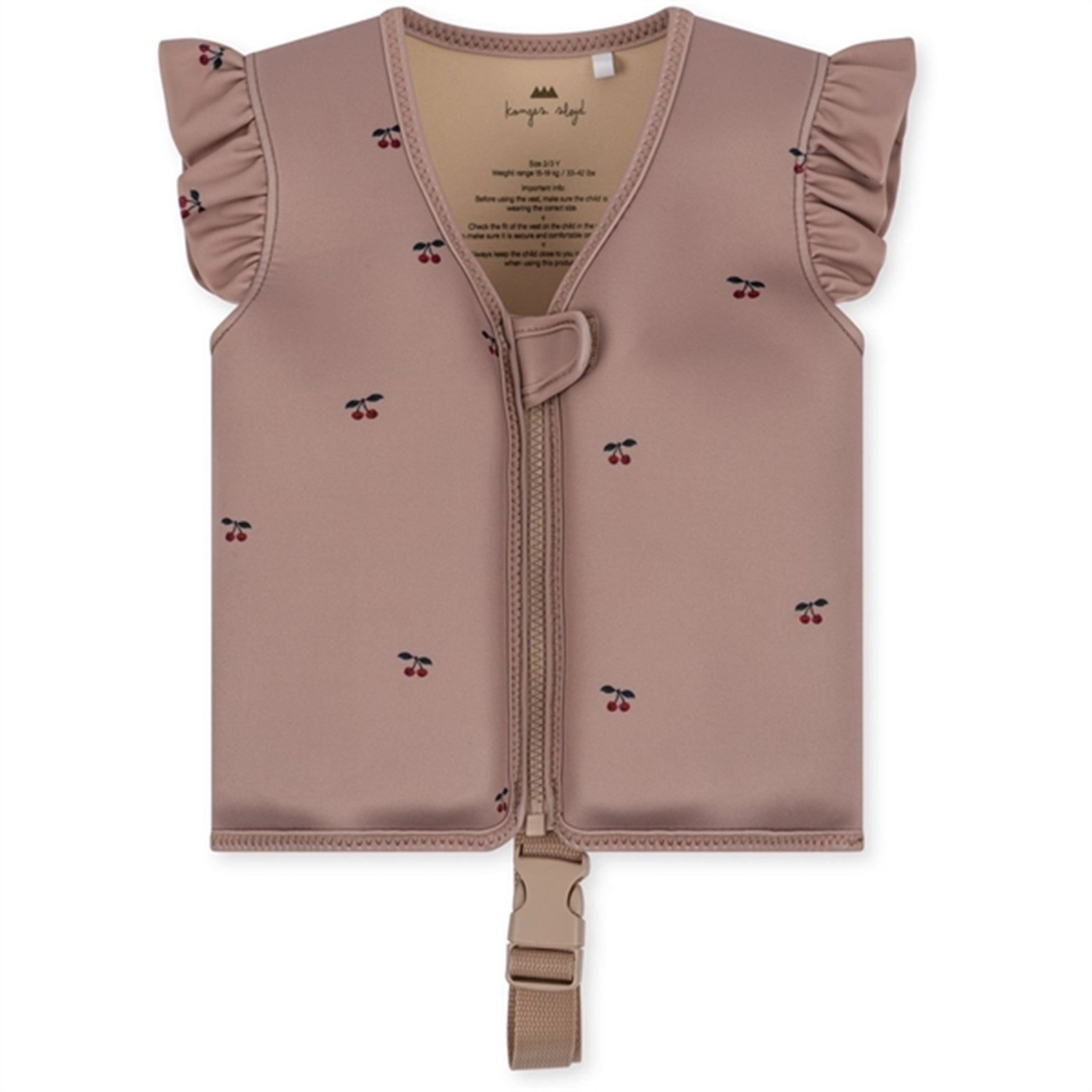 Konges Sløjd Neoprene Svømmevest Frill Cherry - Str. 3-6 år